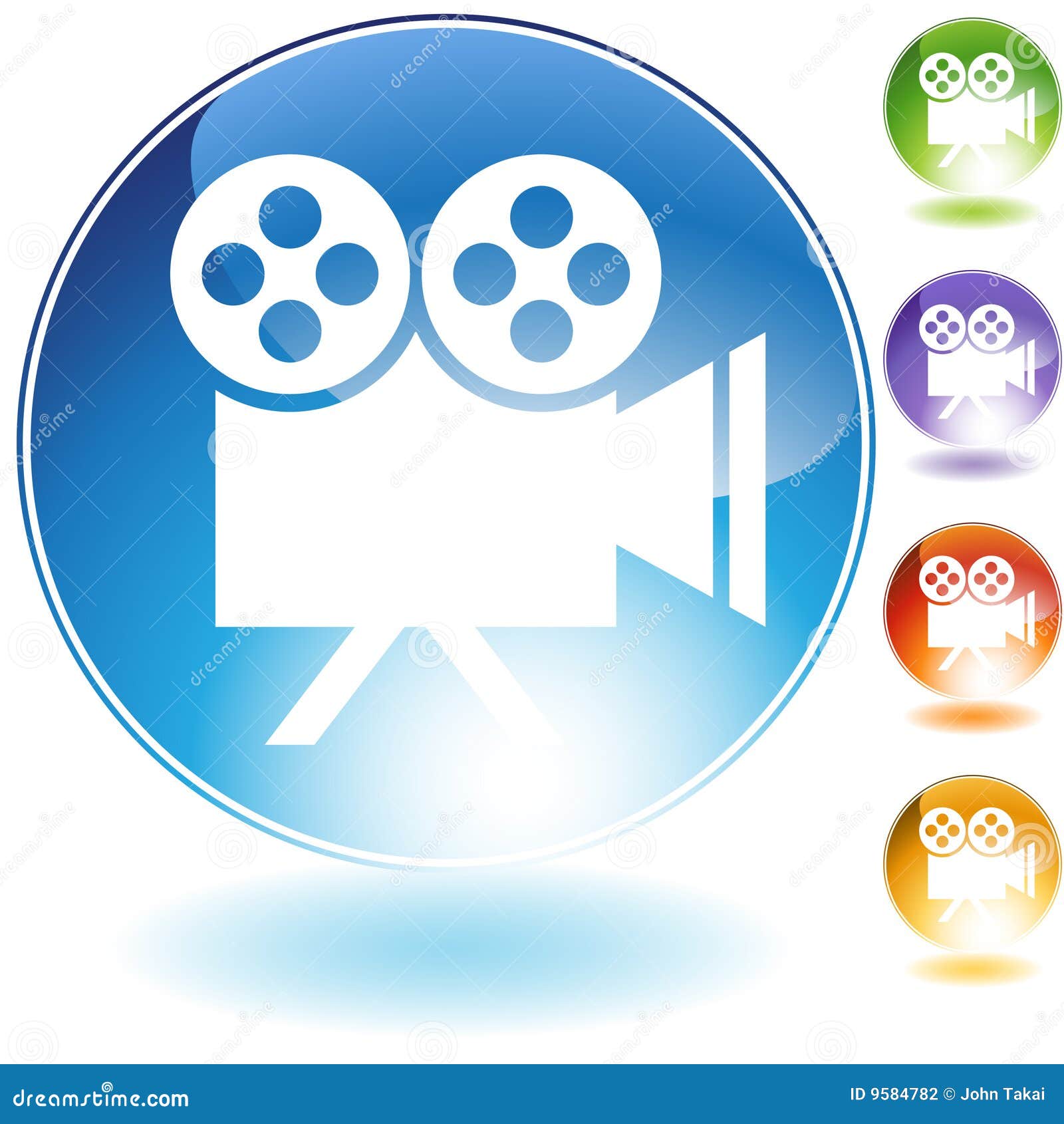 Film Projector Icon Stock Photography - Image: 9584782