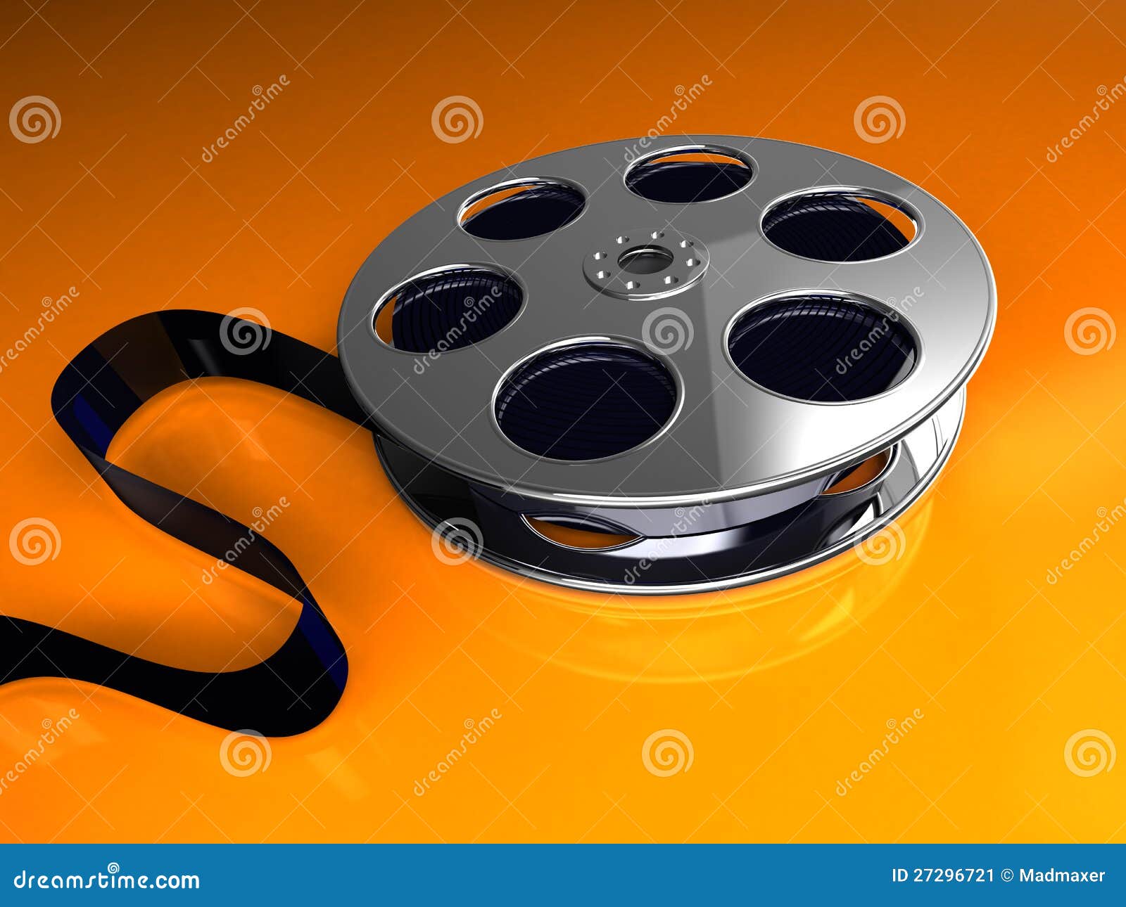 Film reel stock illustration. Illustration of reel, cinematography