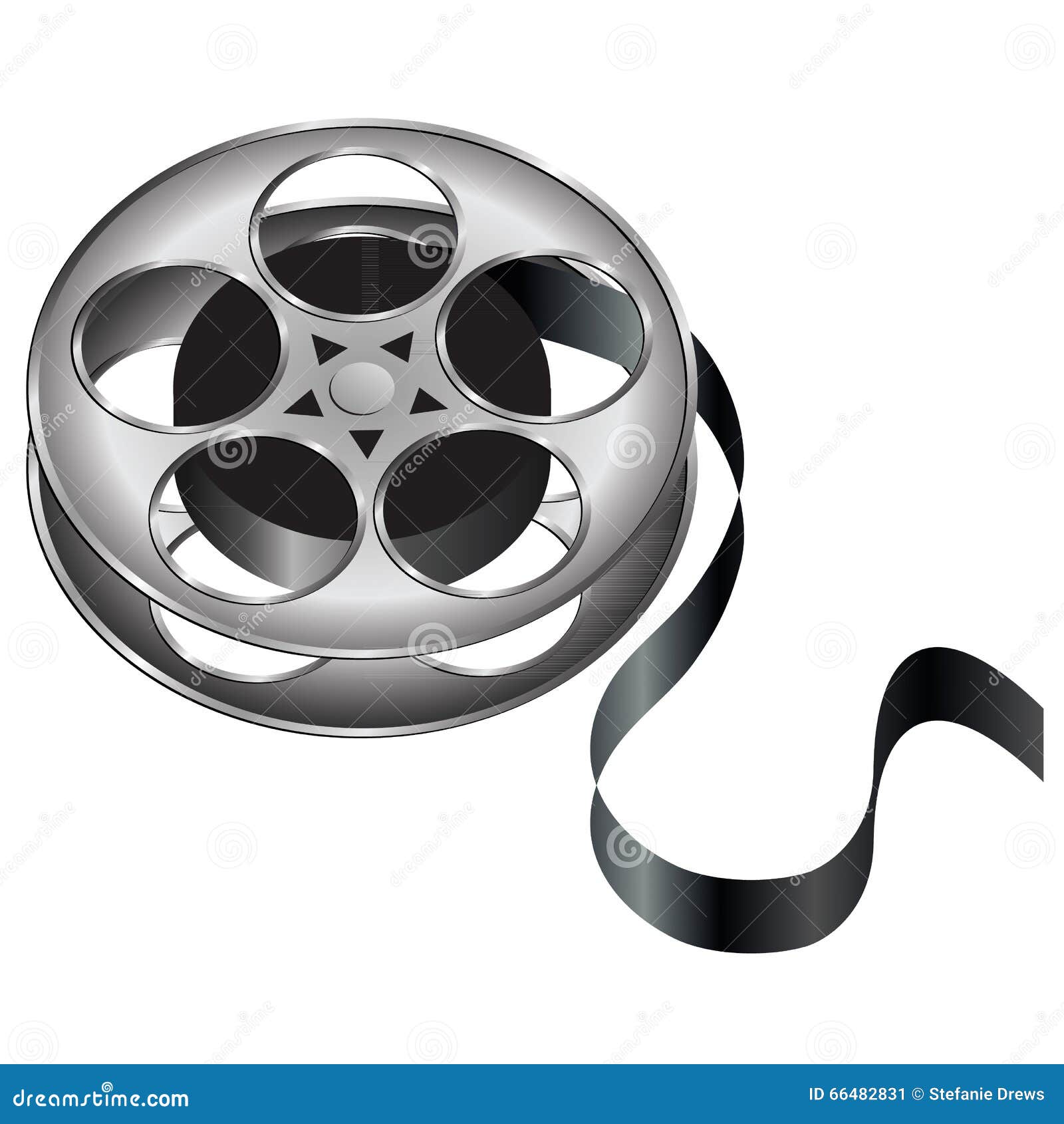 Film Reel stock vector. Illustration of move, shooting - 66482831