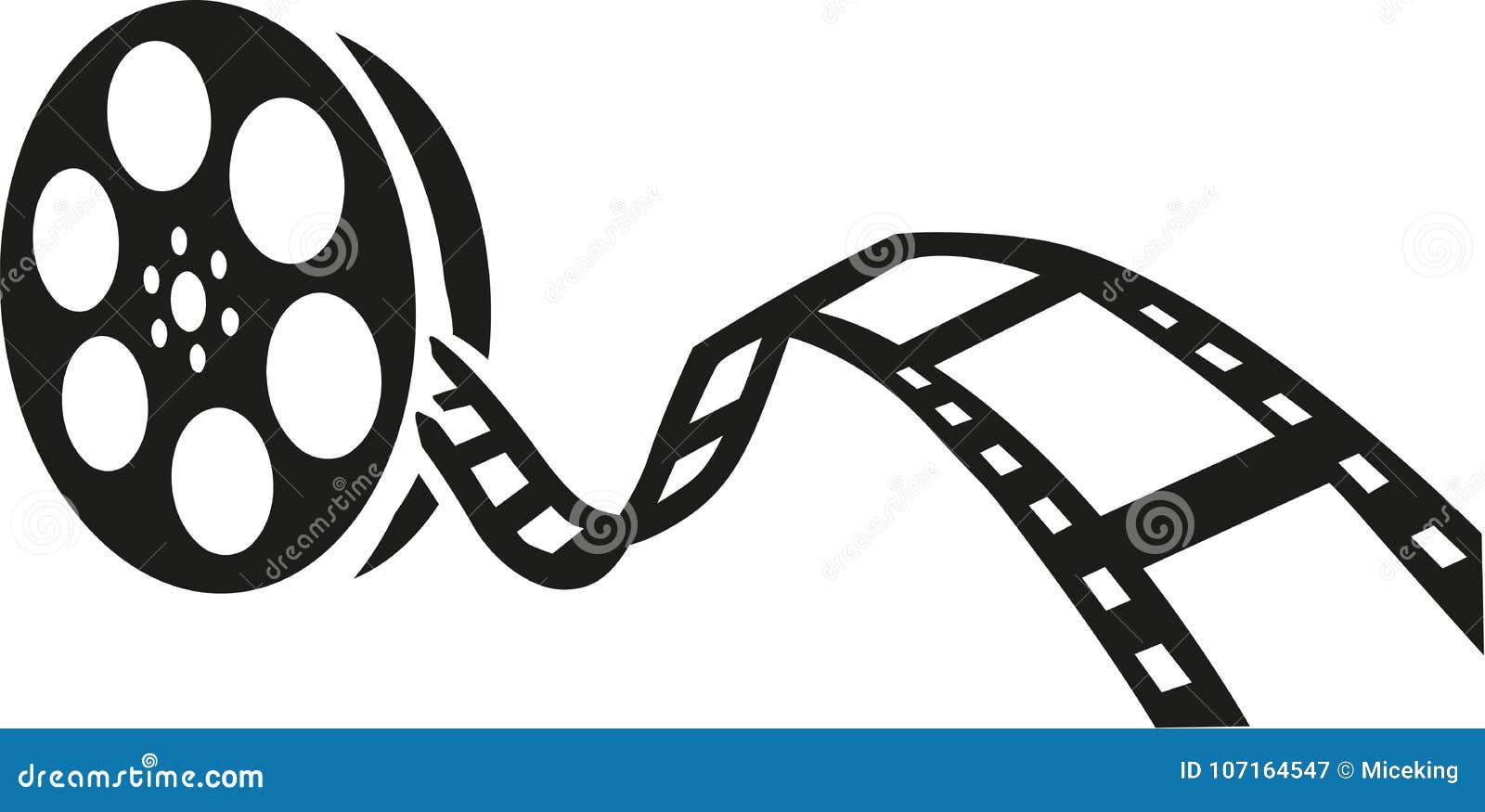 Film reel movie stock vector. Illustration of symbol - 107164547