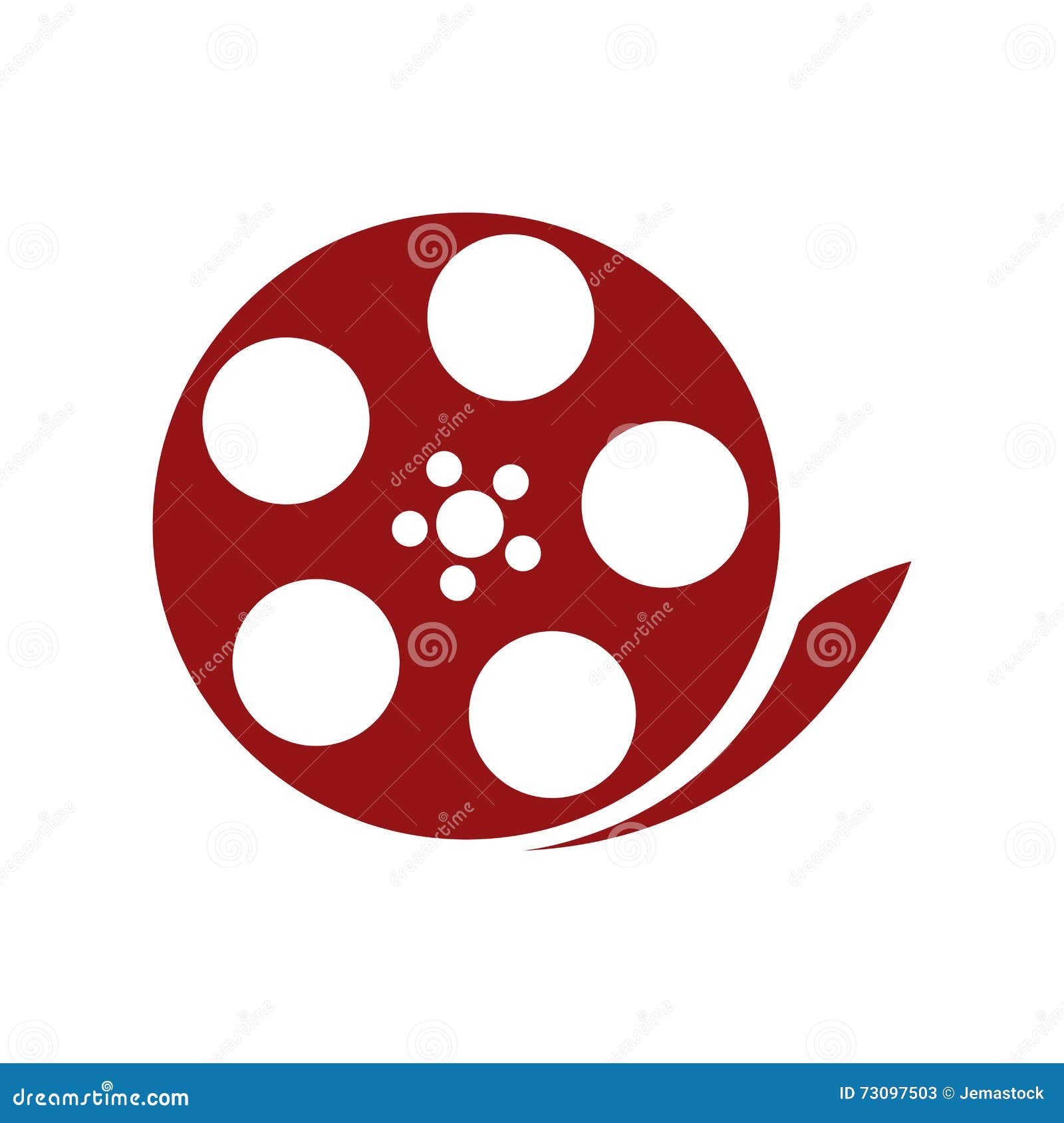 Film Reel , Vector Illustration Over White Background Stock ...