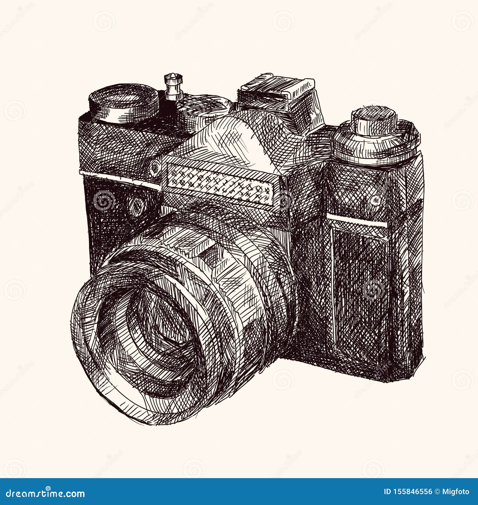 Film retro camera stock illustration. Illustration of negative 155846556