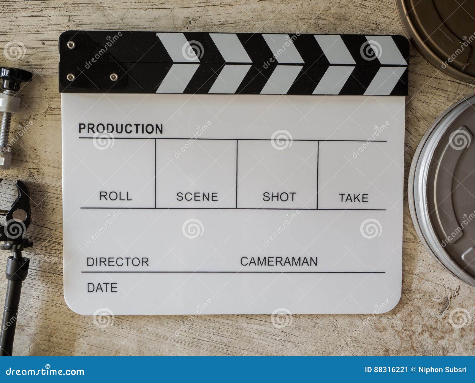 Film slate movie tool stock image. Image of scenc, crew 88316221