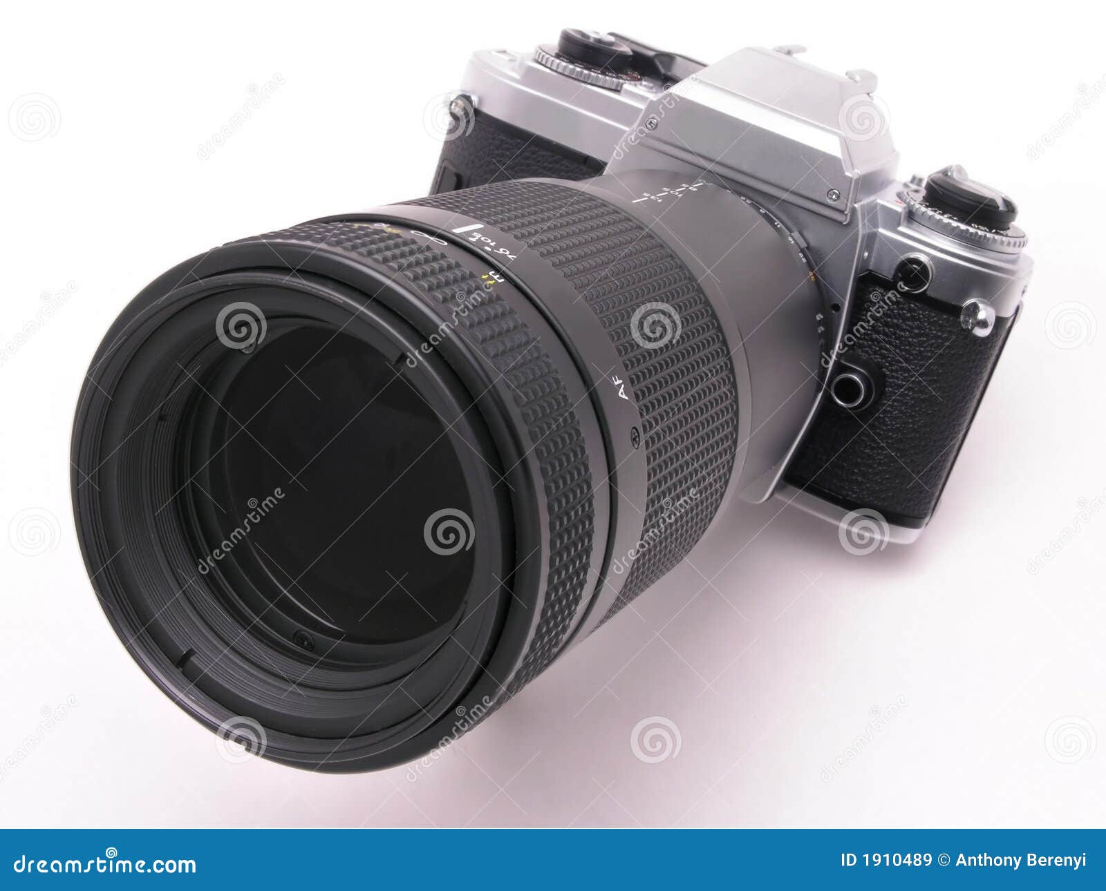 Film SLR camera 3 stock image. Image of isolated, black 1910489