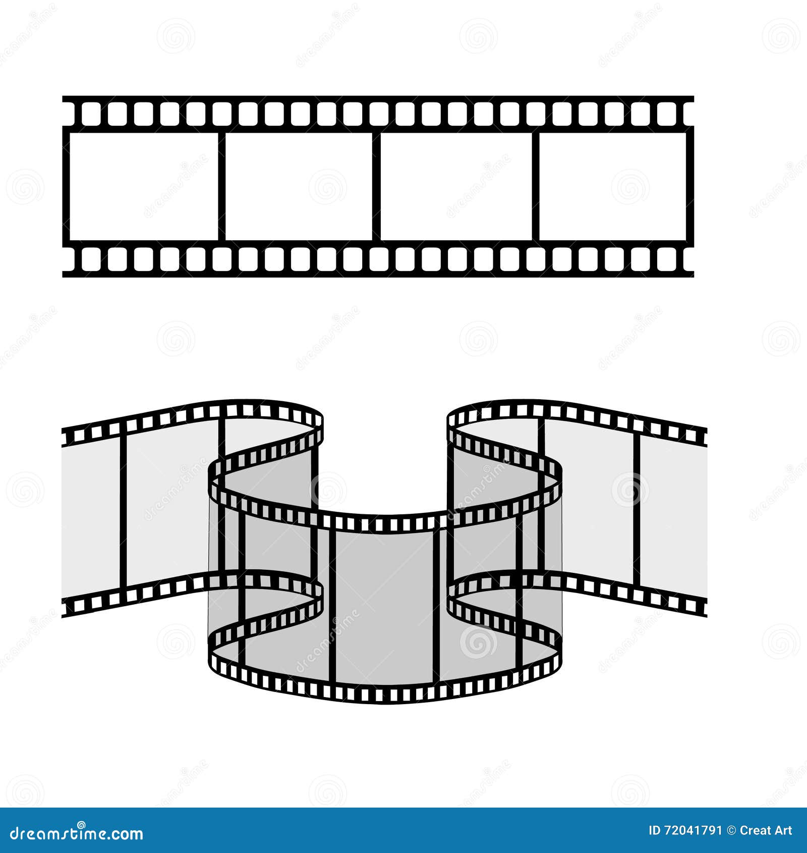 Film strip illustration stock vector. Illustration of blanks 72041791