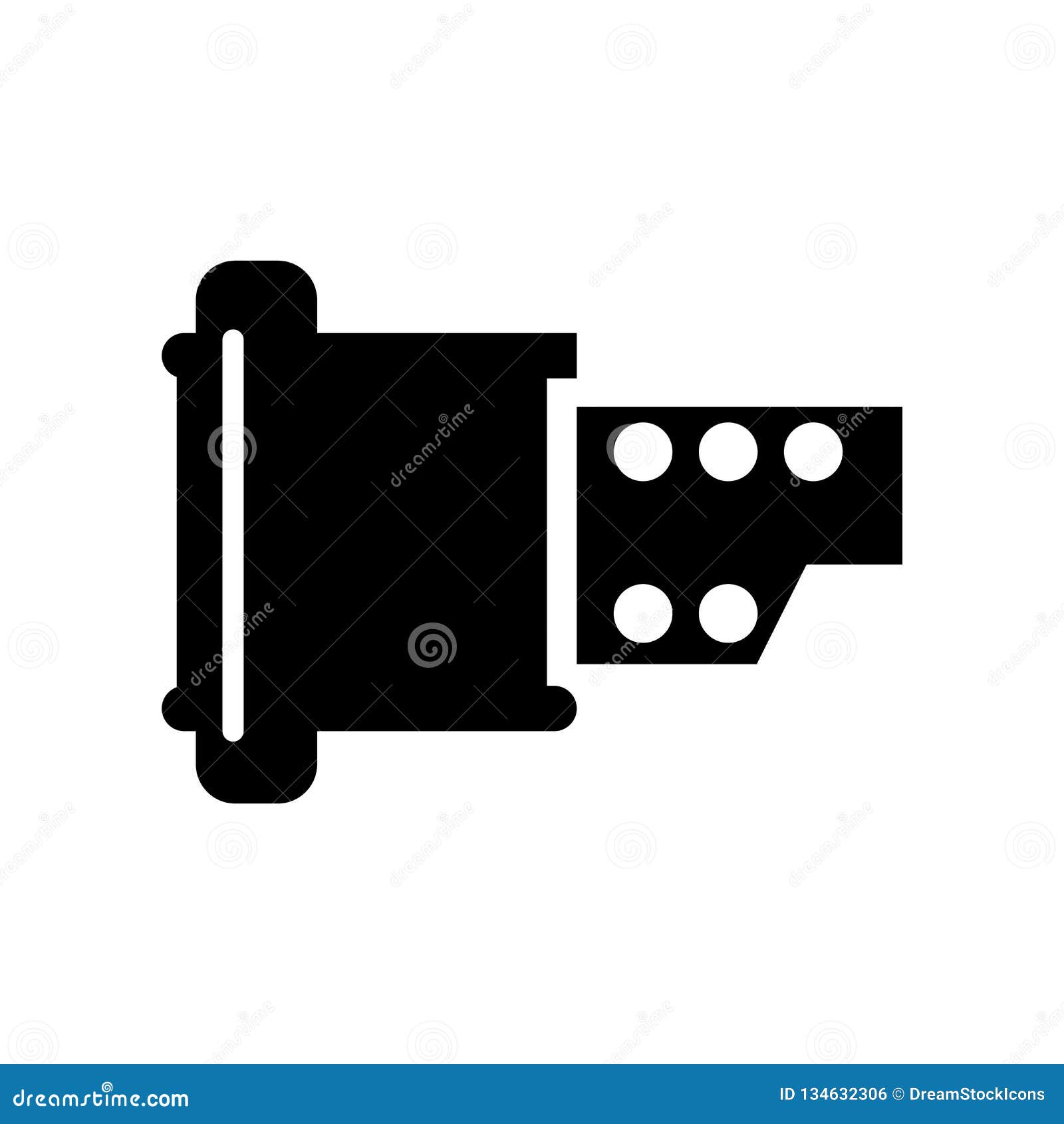 film strip of two photograms icon  sign and  isolate