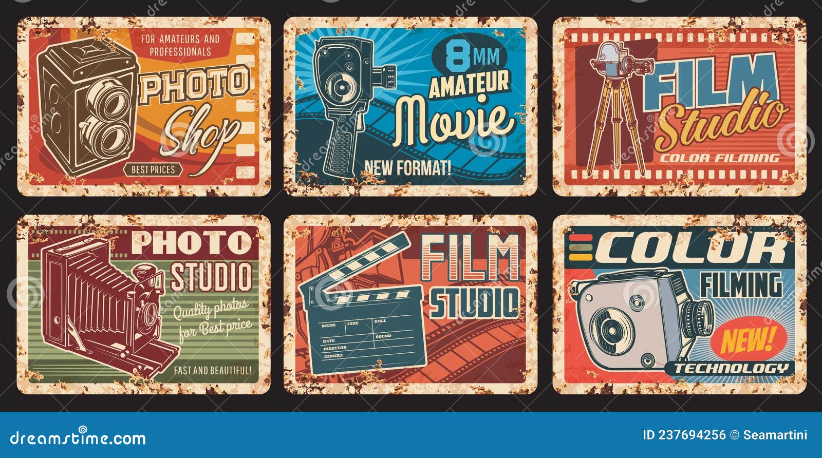 Free Vector  Movie poster set