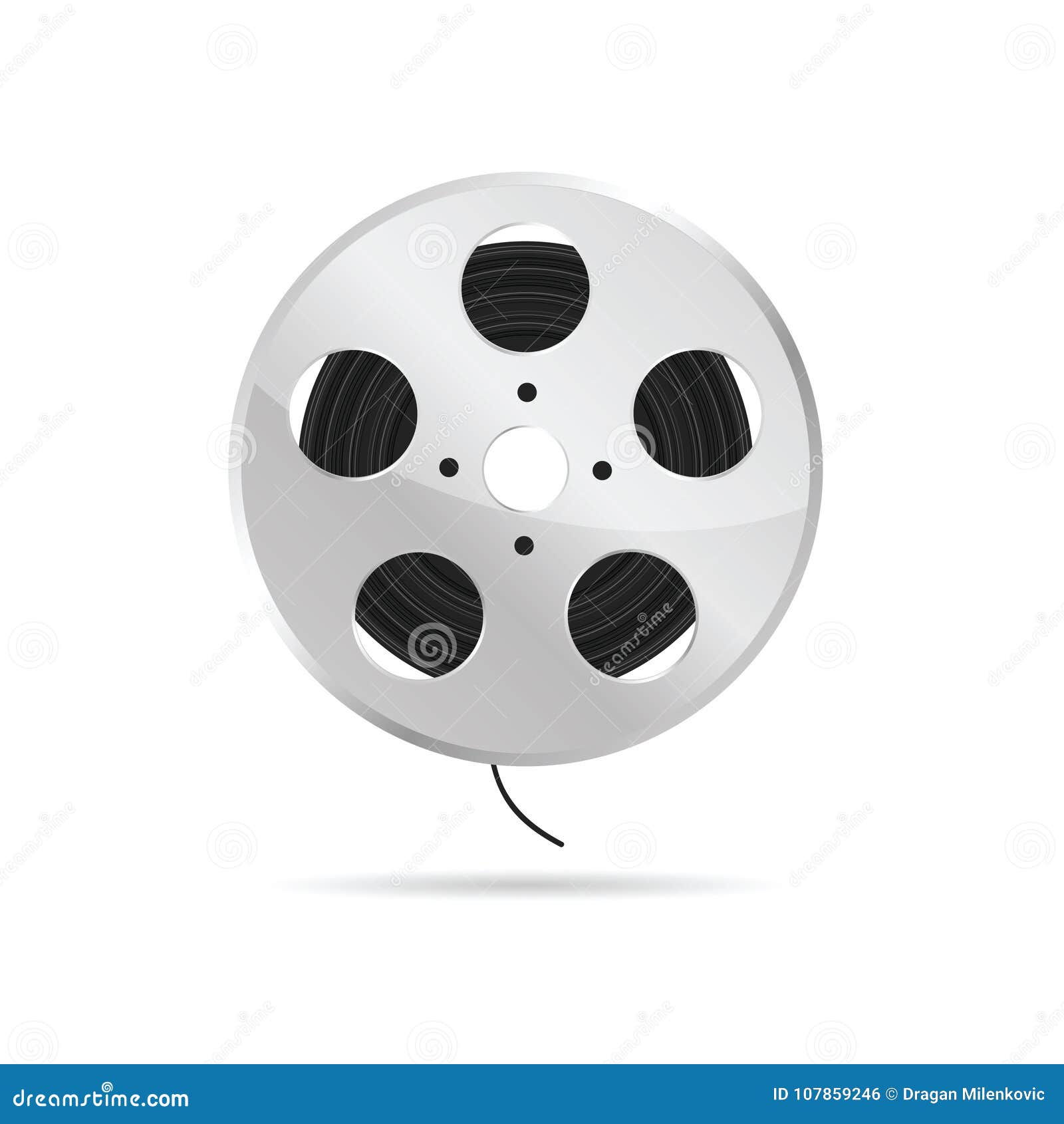 Film Tape Roll Illustration Stock Vector Illustration of isolated