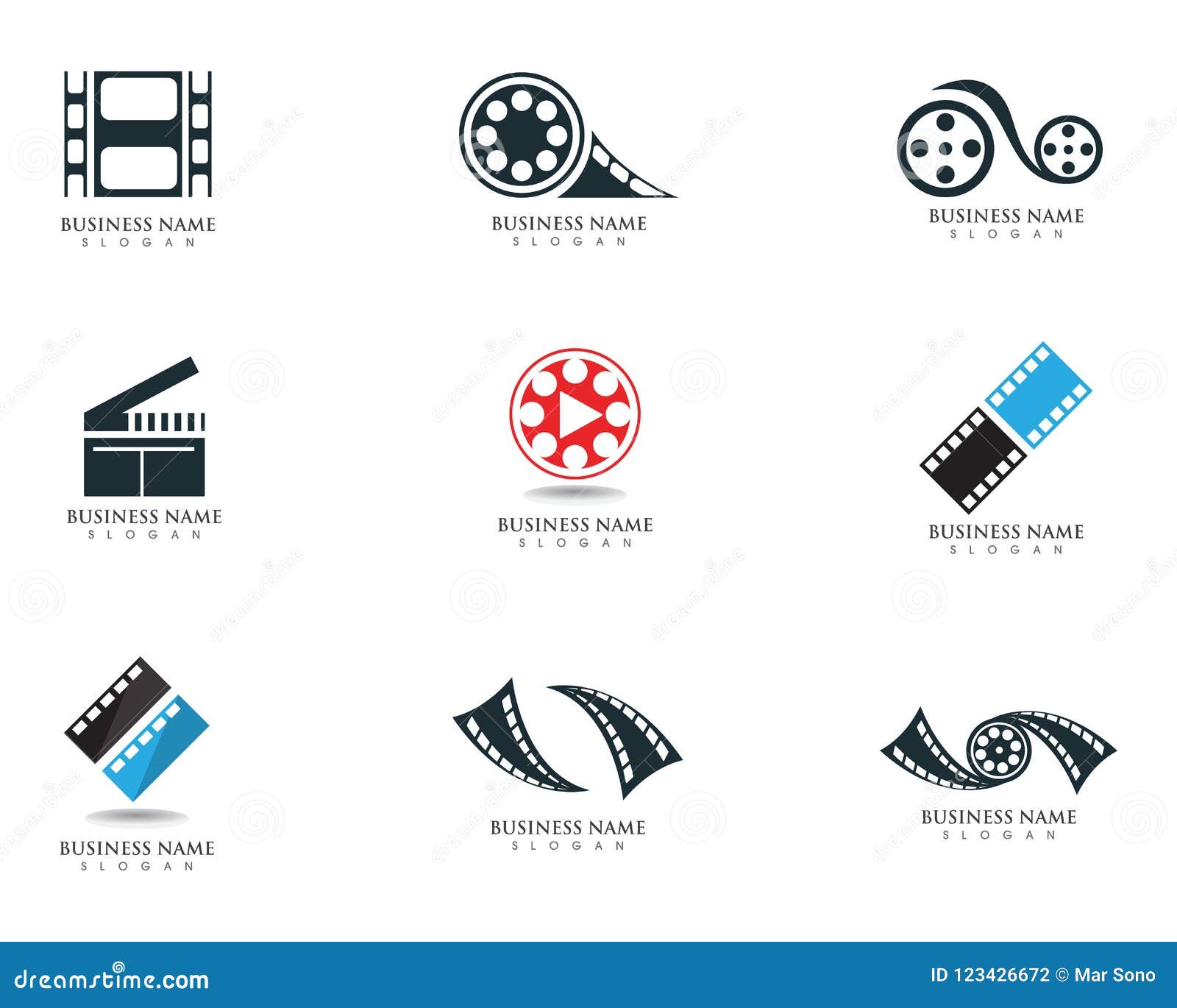 Film Logo and Symbols Vector Template Stock Vector - Illustration of ...