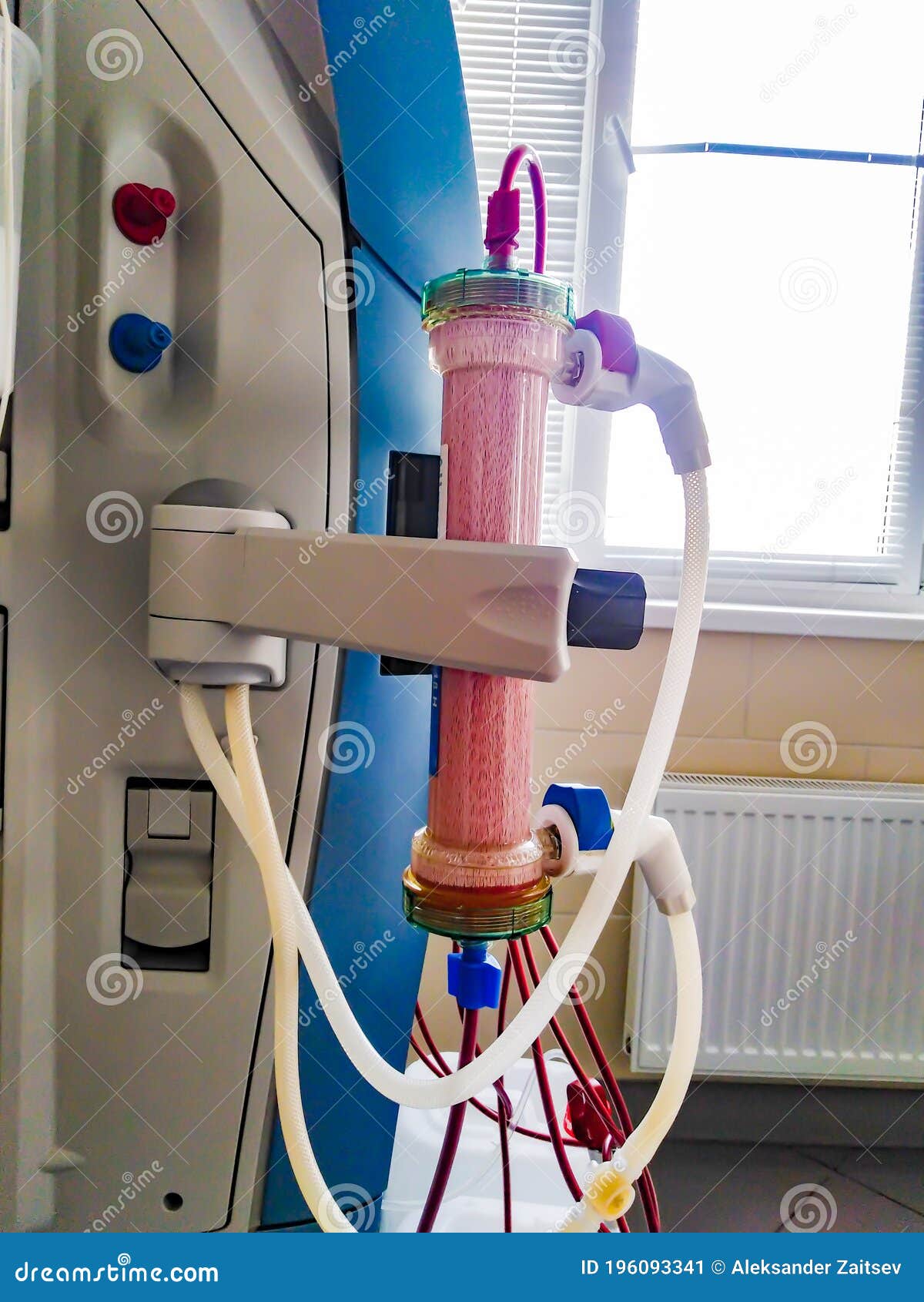 Filter for Cleaningr in Software Hemodialysis Machine Stock Image