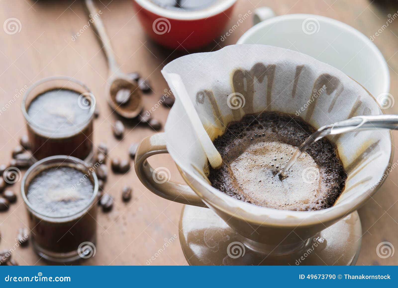 Filter drip coffee stock photo. Image of filter, closeup 49673790