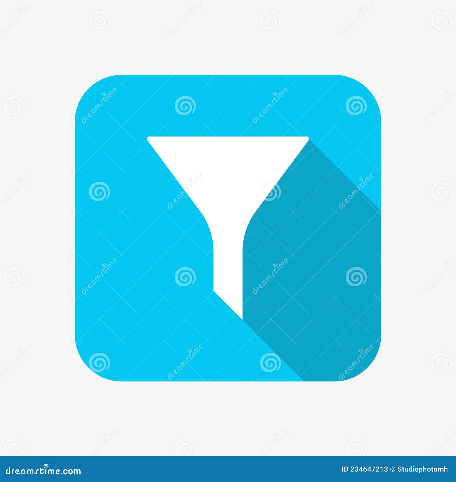 Filter Flat Icon. Data Filter Button for  and Mobile UI Design Stock