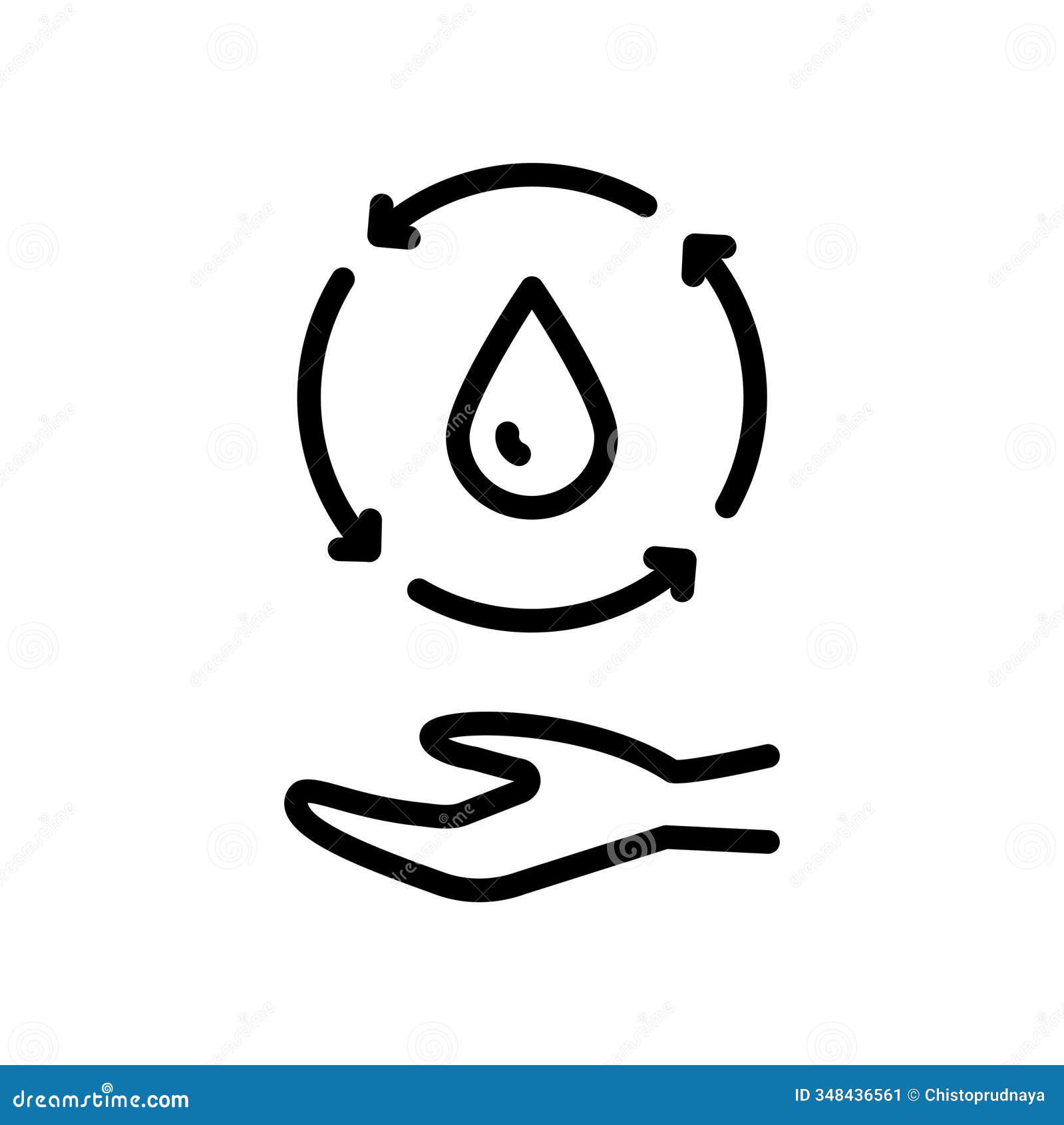 filter water icon. osmosis and desalination. filtration process. potable water. outline sign of filter water 