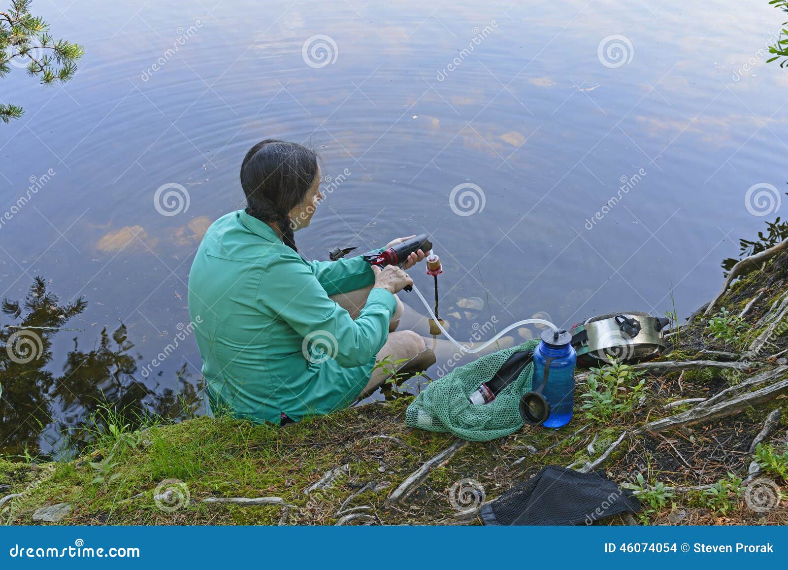 Filtering Water in the Wilderness Stock Photo Image of camp, provincial 46074054