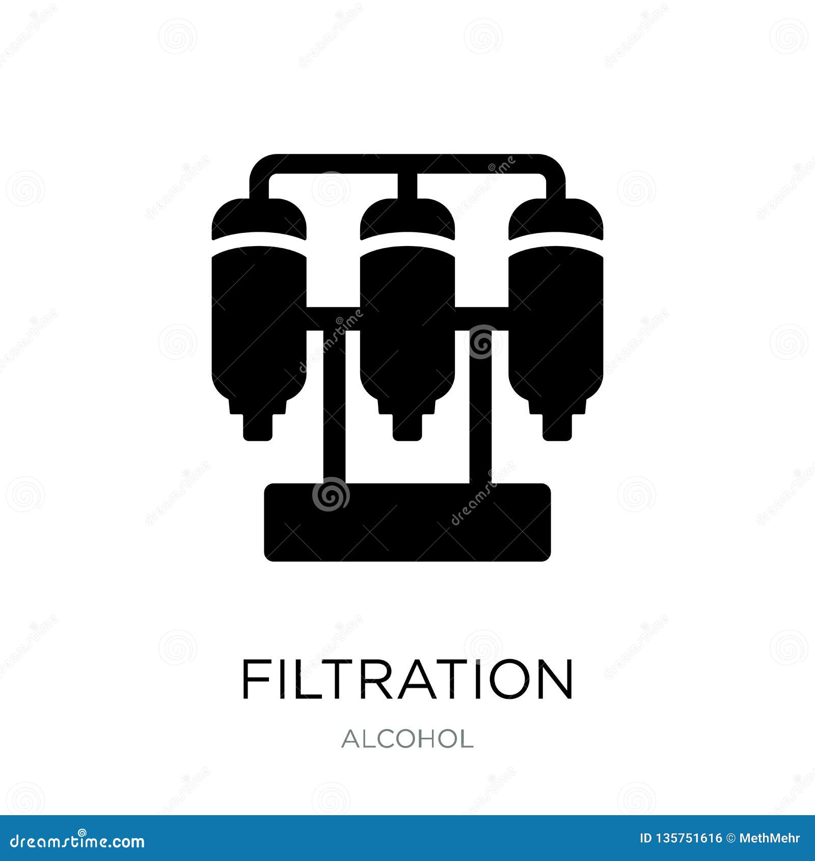 Filtration Icon in Trendy Design Style. Filtration Icon Isolated on