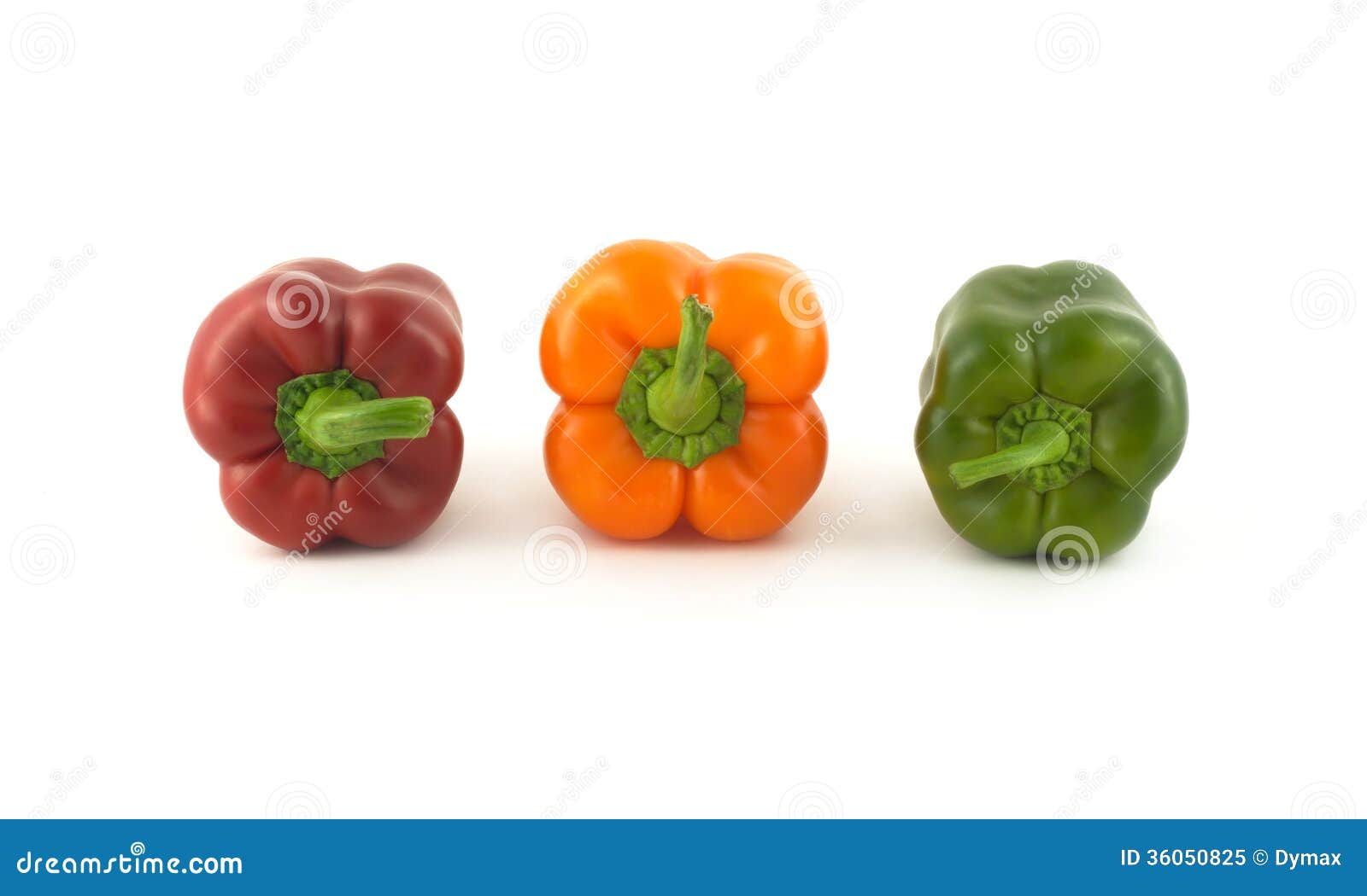 Fin D'isolement De Trois De Couleur Paprikas Image stock Image du