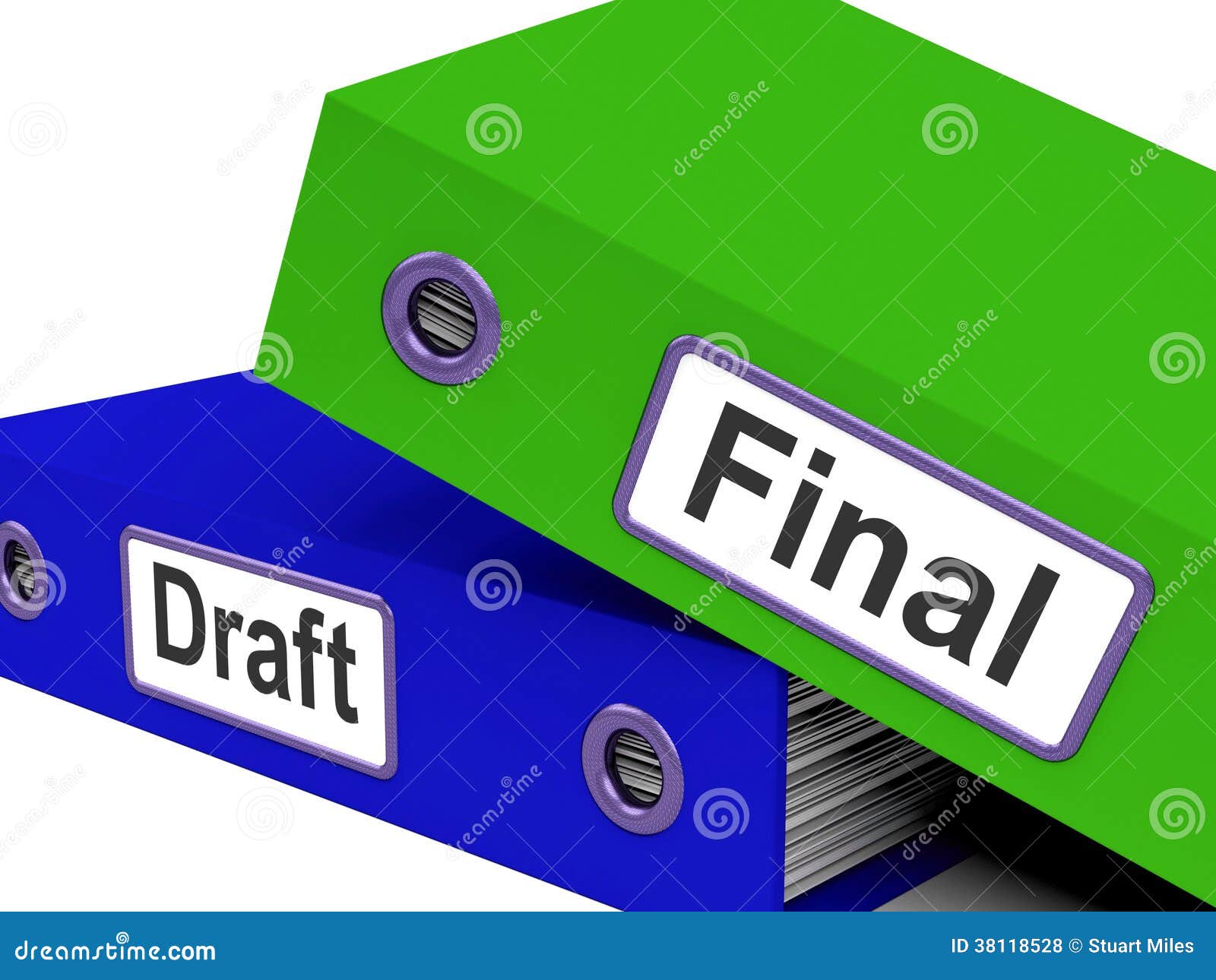Final Draft Folders Mean Edit And Rewrite Document Stock Illustration ...