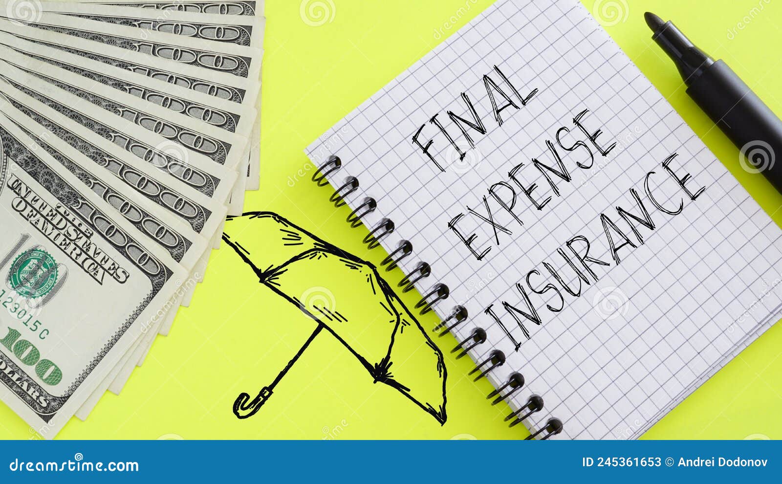 Final Expense Insurance is Shown on the Photo Using the Text Stock Image Image of financial