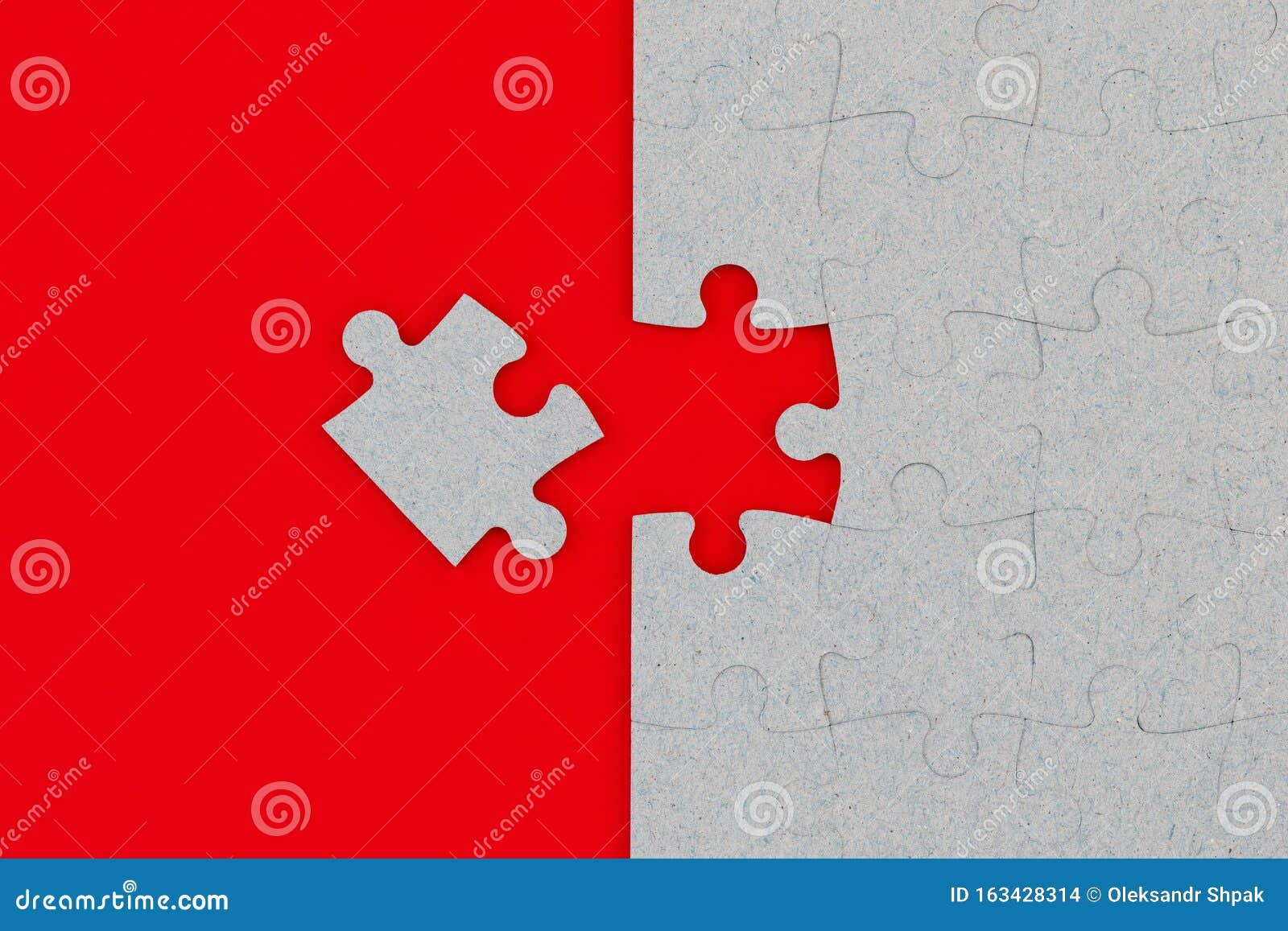 Final Piece of Jigsaw Problem Solution Topic Stock Photo Image of