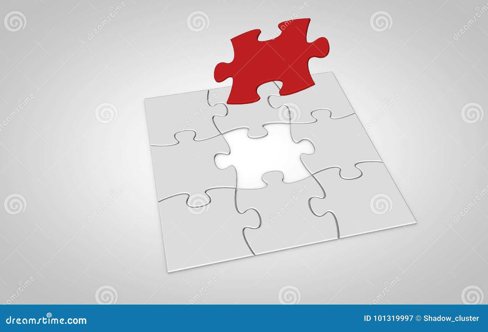 Final Puzzle Piece Falls into Place Stock Illustration Illustration