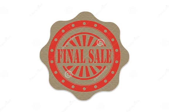 Final sale stamp on paper stock illustration. Illustration of market