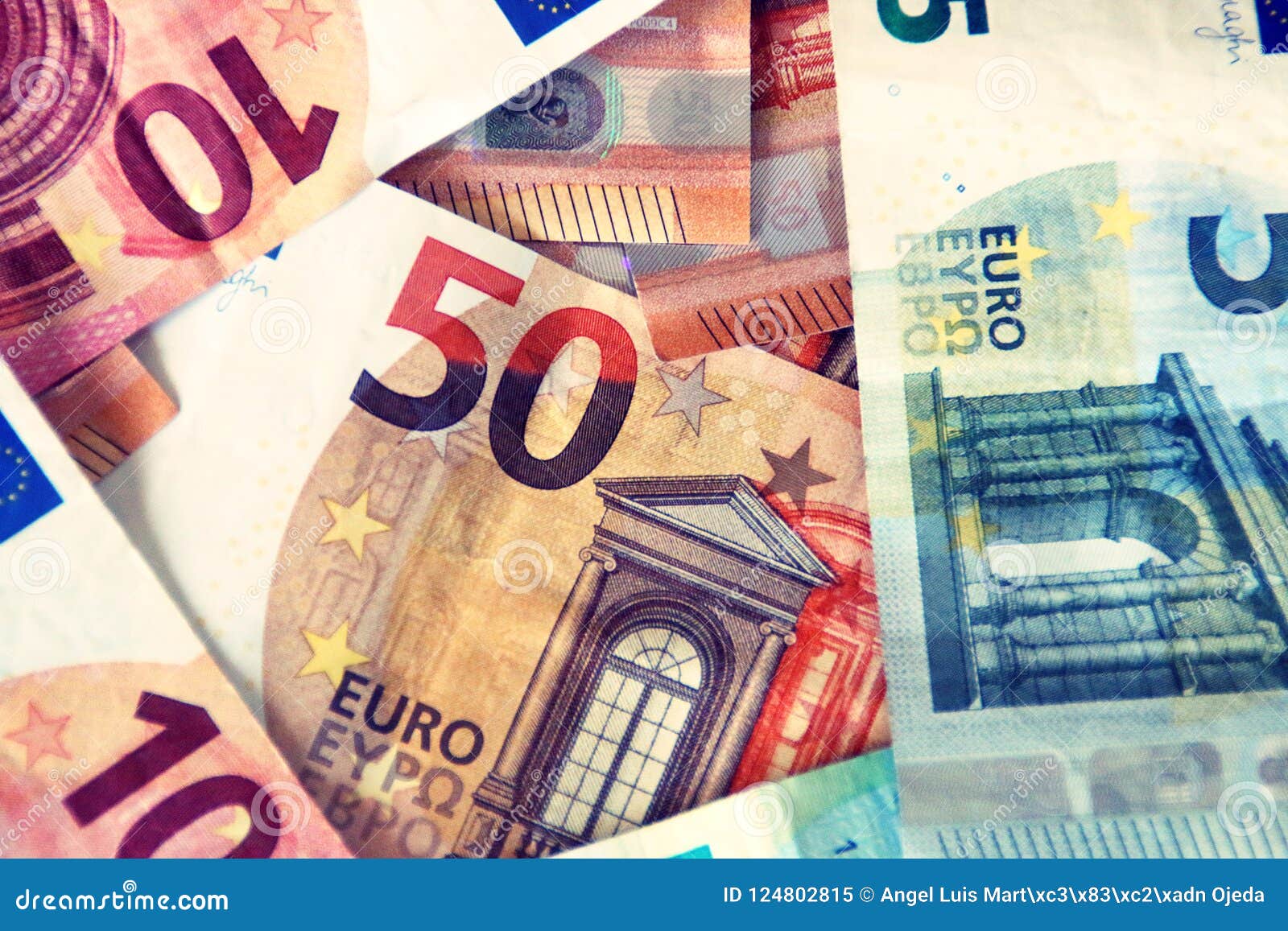 finance, bills/notes of euros.