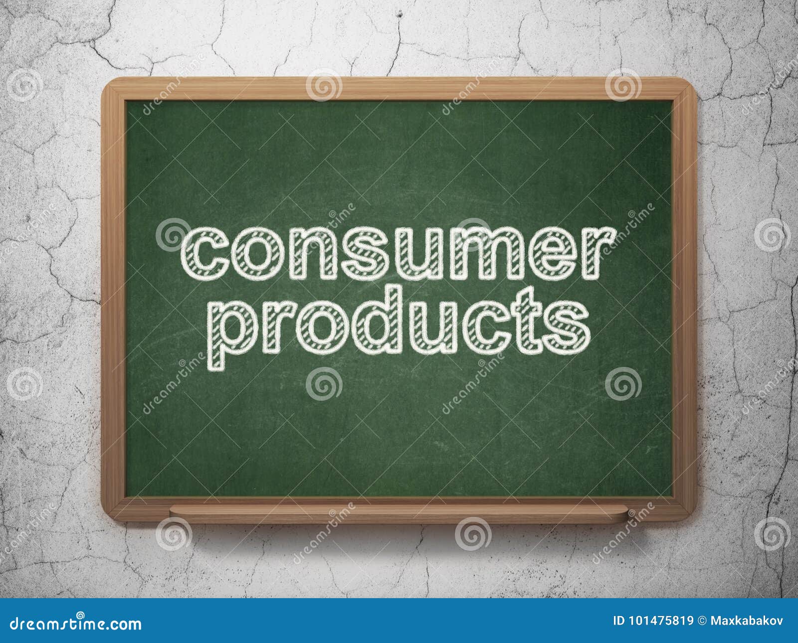 Finance Concept Consumer Products On Chalkboard Background Stock Illustration Illustration of