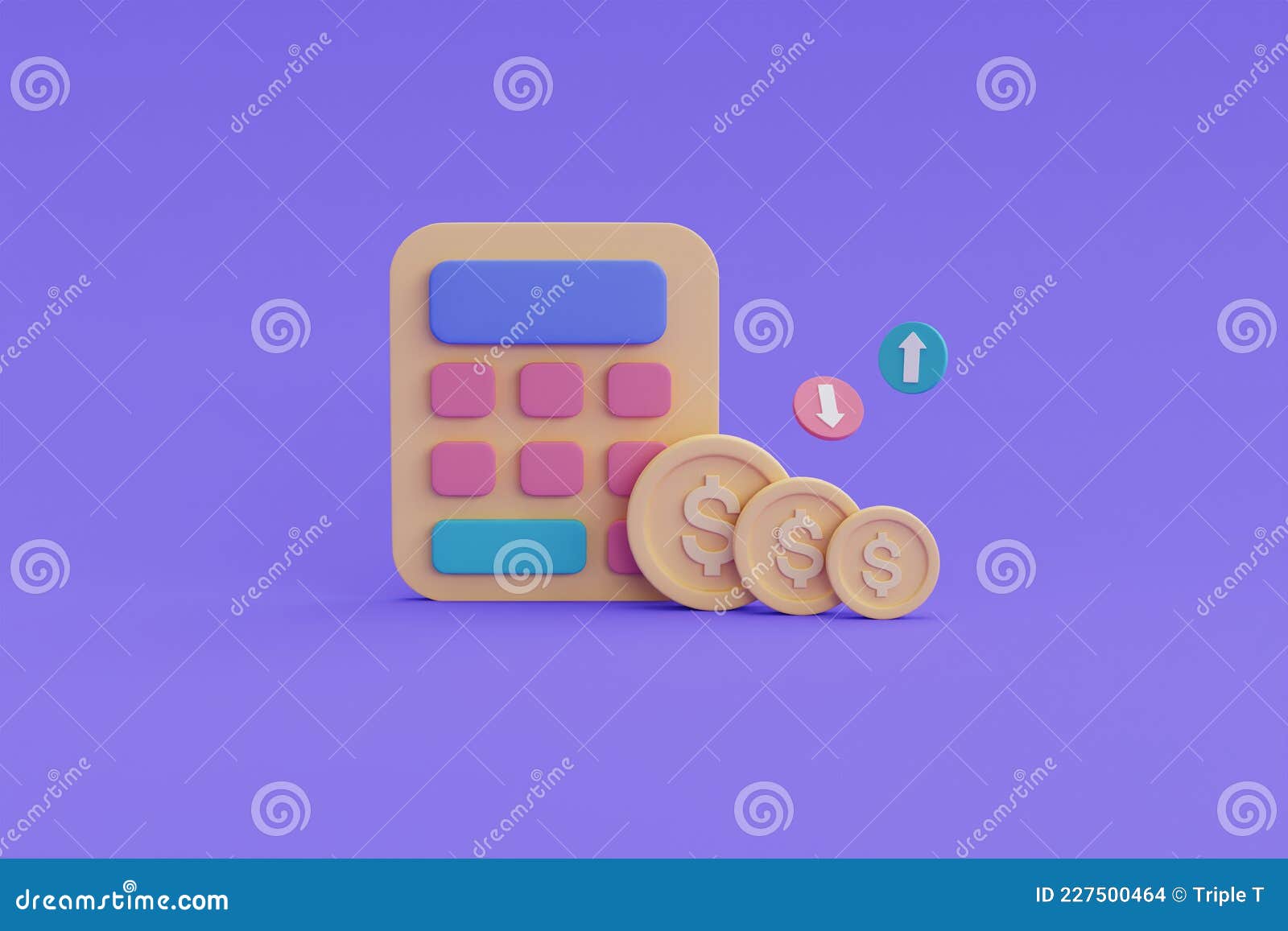 Finance or Currency Exchange Concept,dollar Rate Increase Statistic.3d