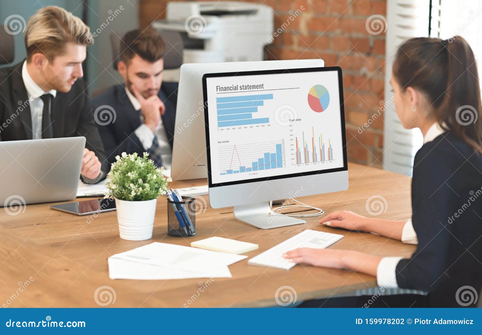 Finance Department Employees Work In The Office Stock Photo Image Of