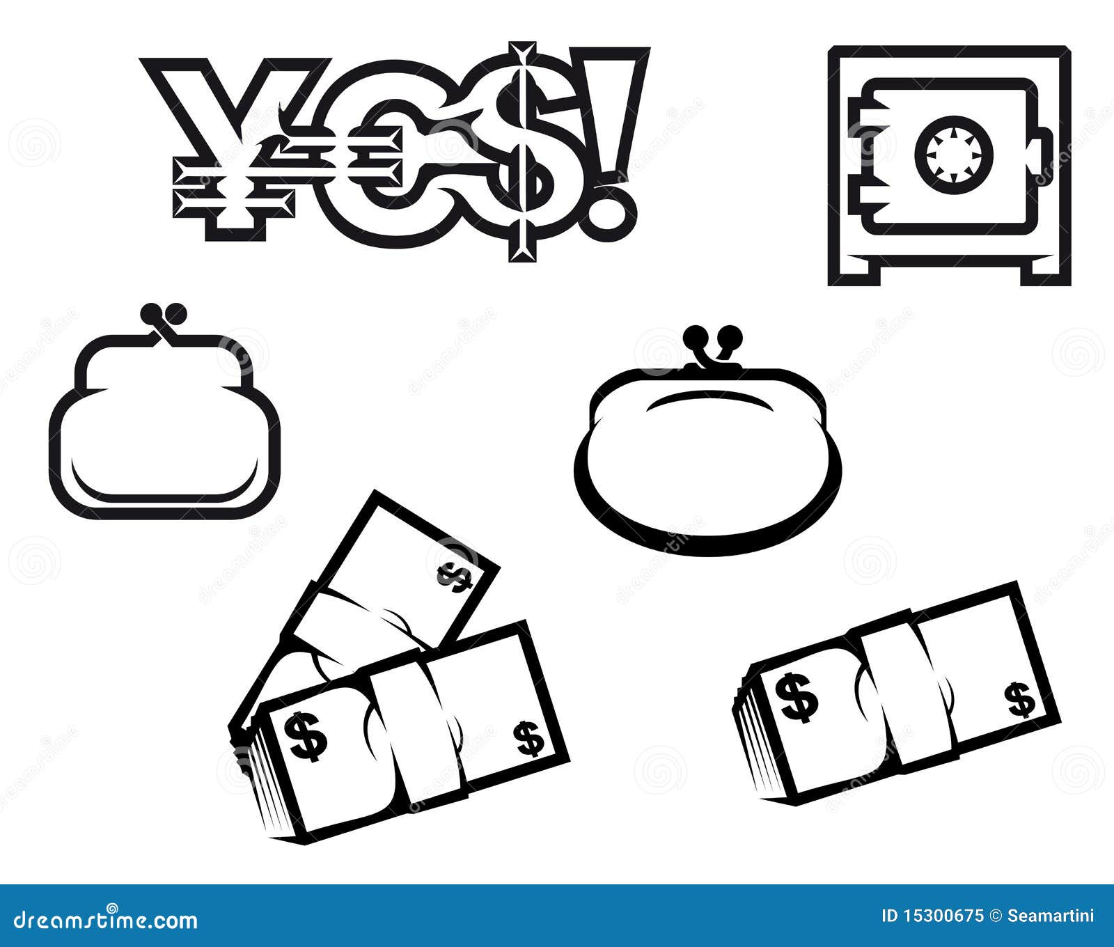 Finance and Economics Symbols Stock Vector Illustration of investment, object 15300675