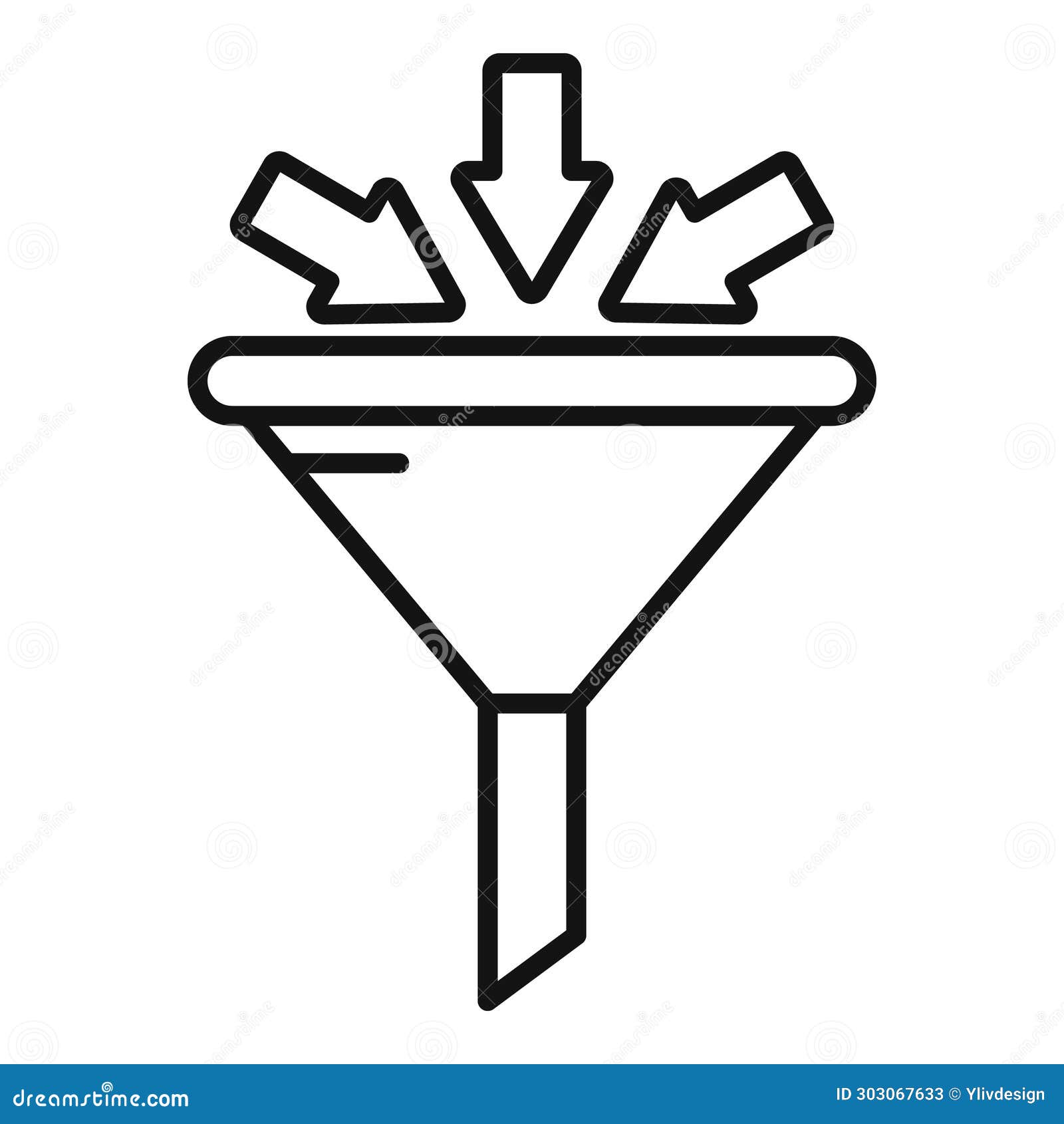 finance funnel icon outline . team nascent graph