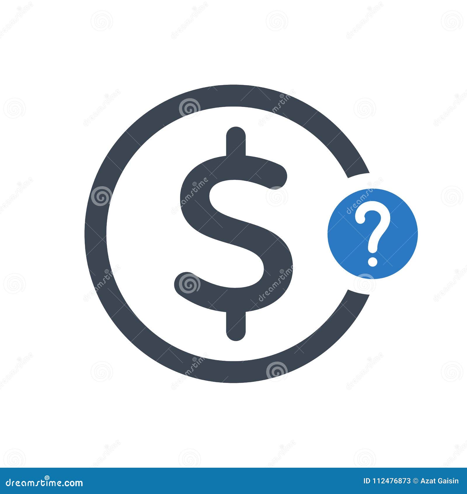 Finance Icon With Question Mark Finance Icon And Help How To Info Query Symbol Stock Vector Illustration Of Problem Success 112476873