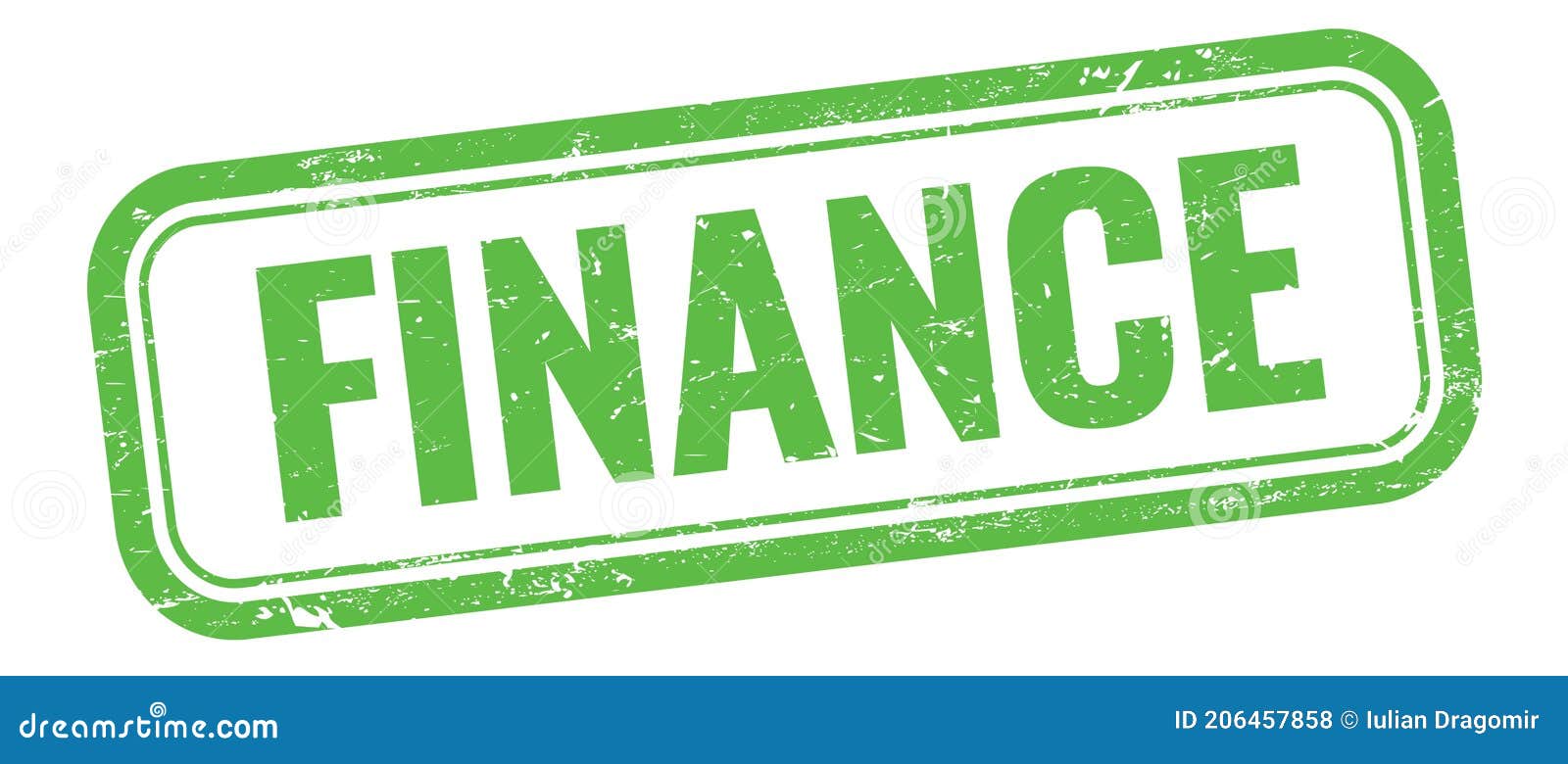 FINANCE Text on Green Grungy Vintage Stamp Stock Illustration