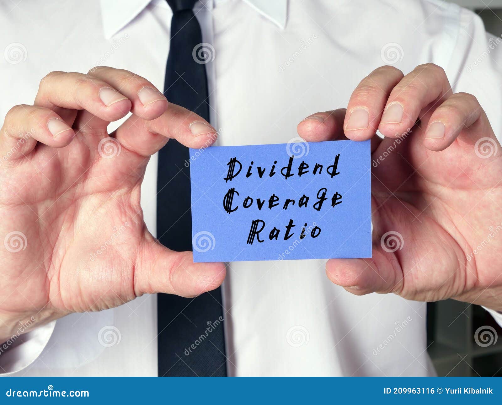 Financial Concept about Dividend Coverage Ratio with Sign on the Page