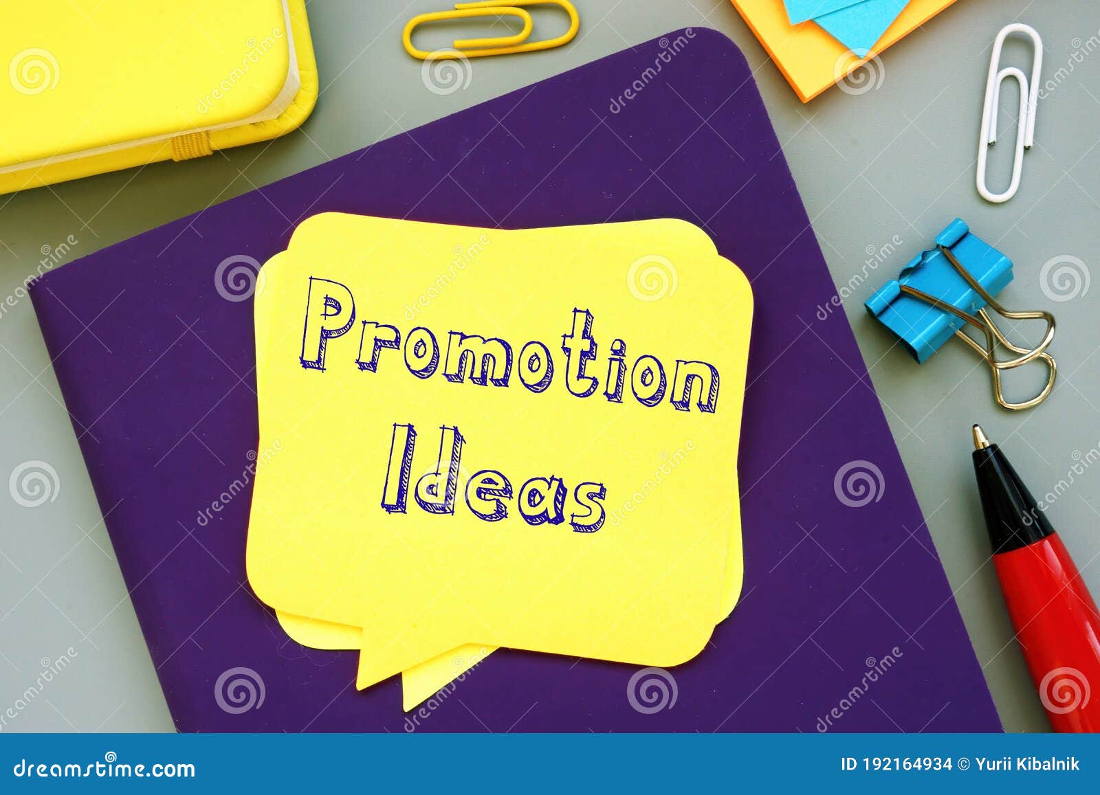 Financial Concept about Promotion Ideas with Sign on the Sheet Stock