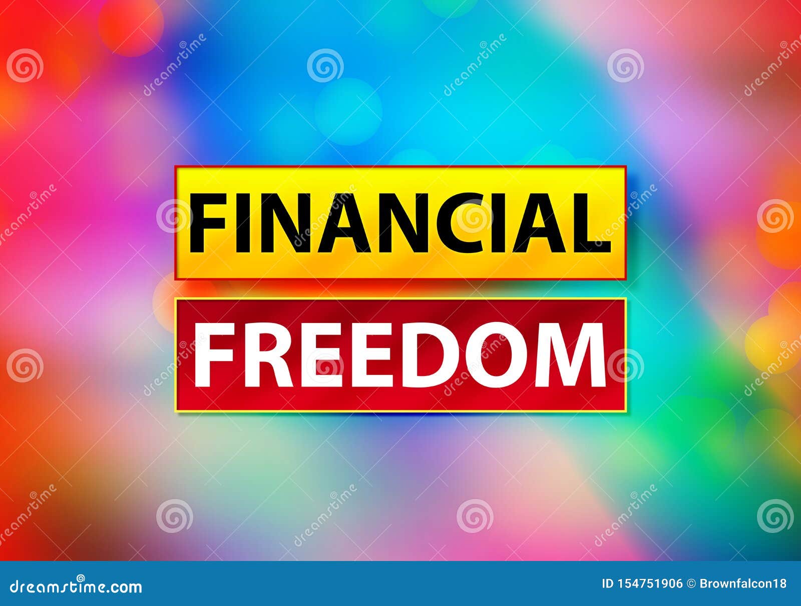 Financial Freedom Abstract Colorful Background Bokeh Design ...
