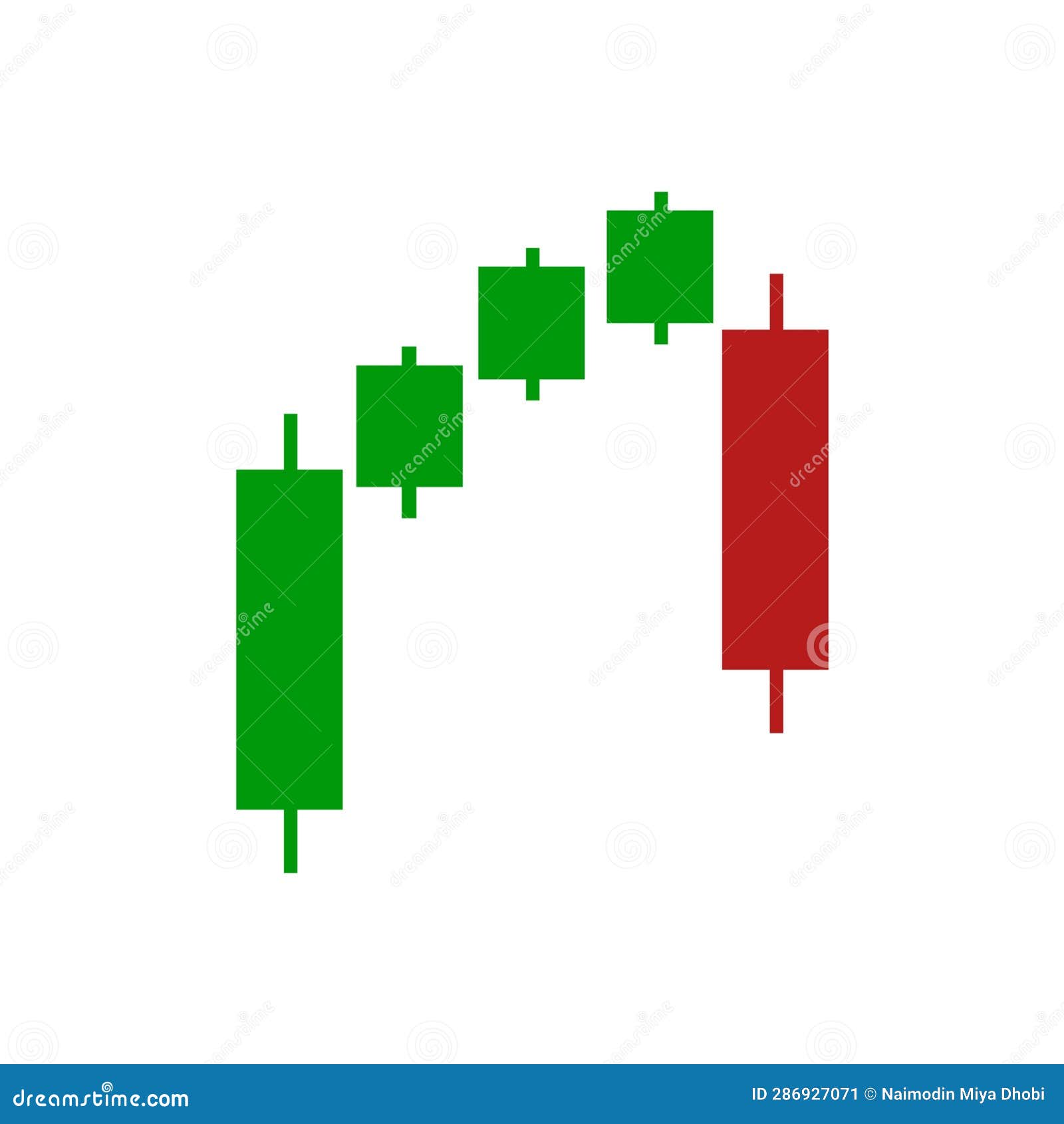 Financial Graph with Up Trend Line Candlestick Chart in Stock Market