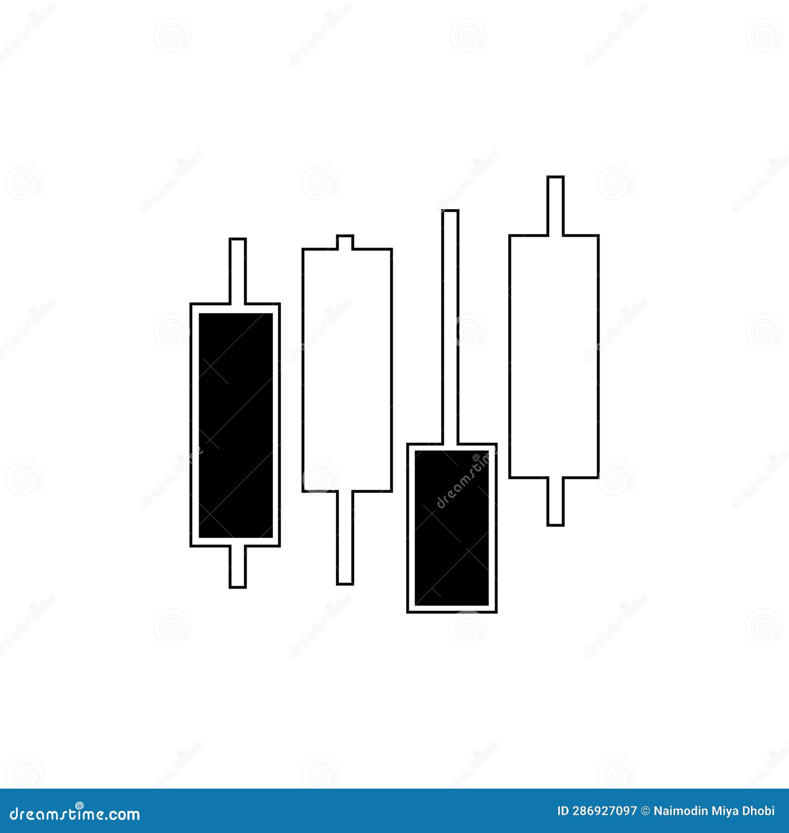 Financial Graph with Up Trend Line Candlestick Chart in Stock Market