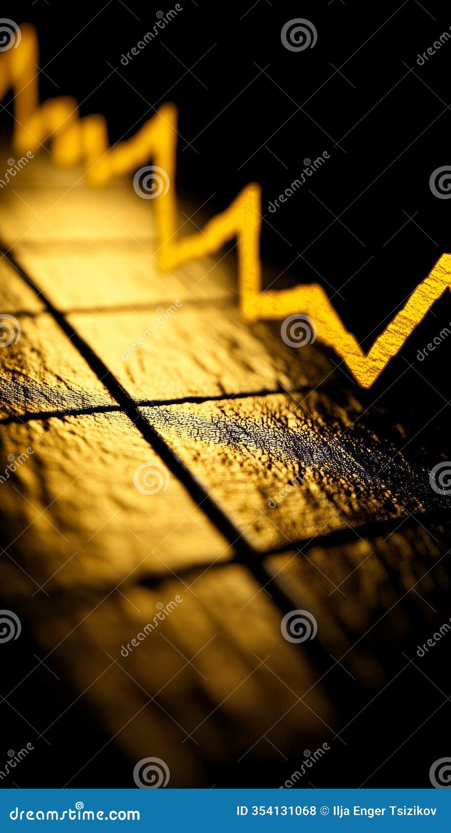 financial graph with uptrend line, charting growth in business investment and market performance