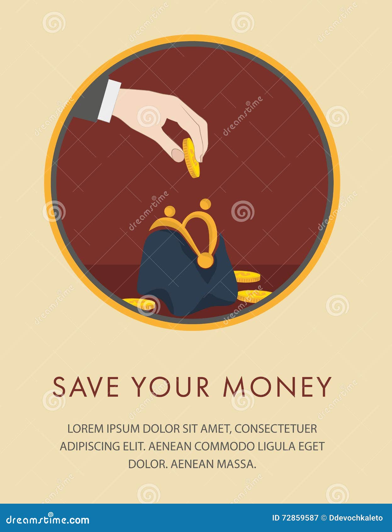 Financial icon with purse stock vector. Illustration of give 72859587