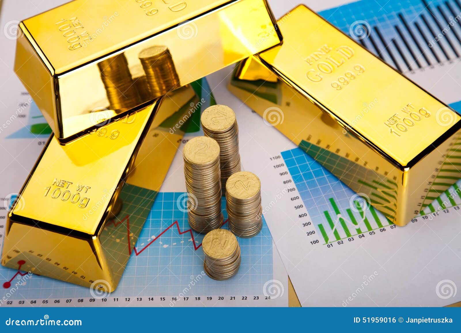 Financial Indicators,Chart,Gold Bar Stock Photo Image of finance