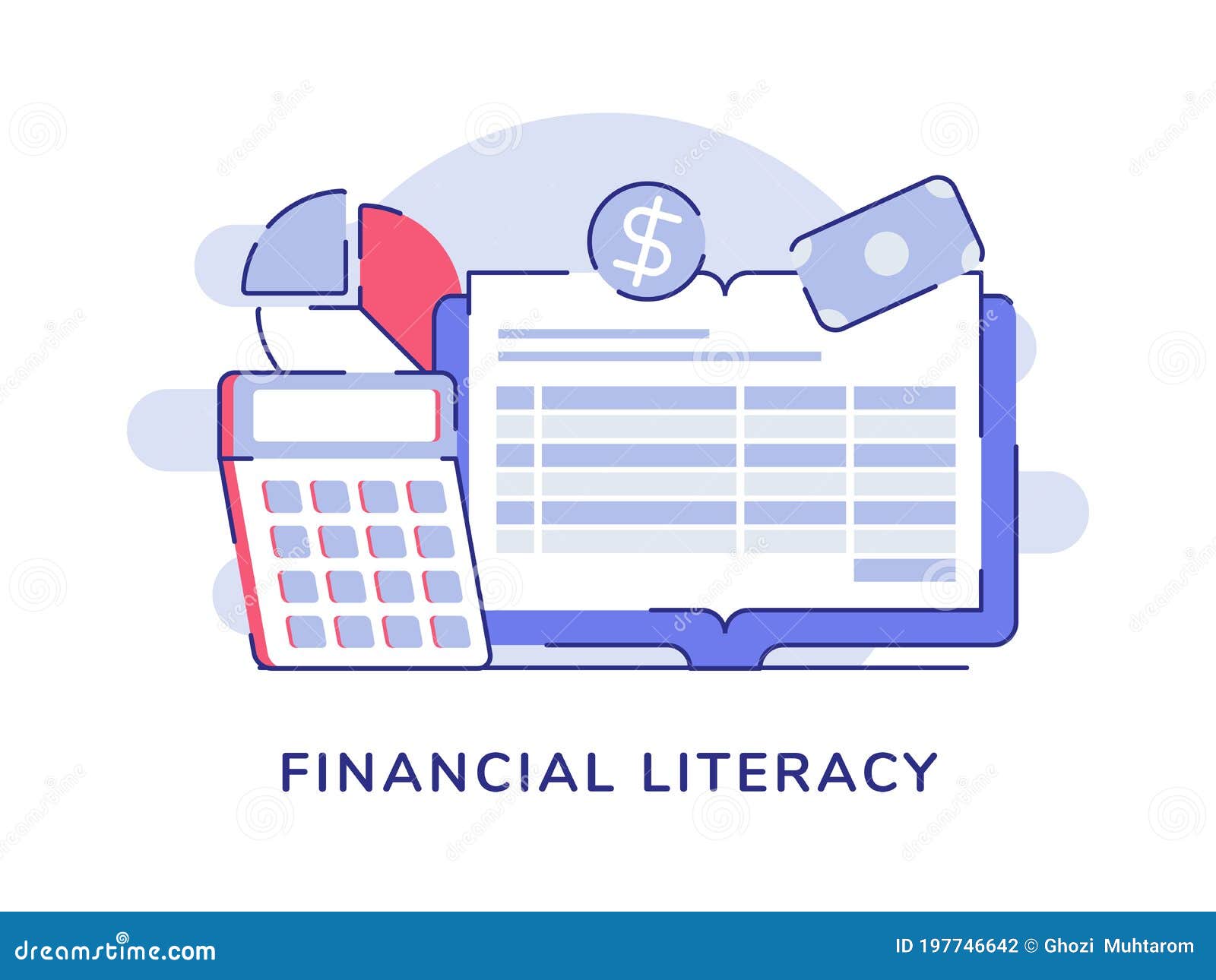 Financial Literacy Concept Economic Data on Computer Screen Currency