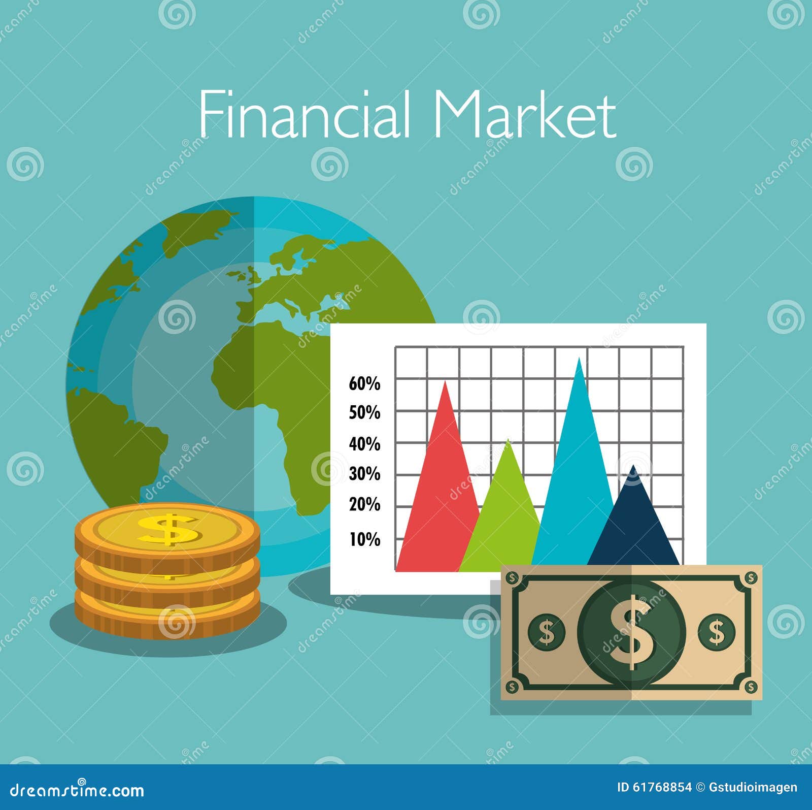 Financial Market Statistics Stock Vector - Illustration Of Abundance ...