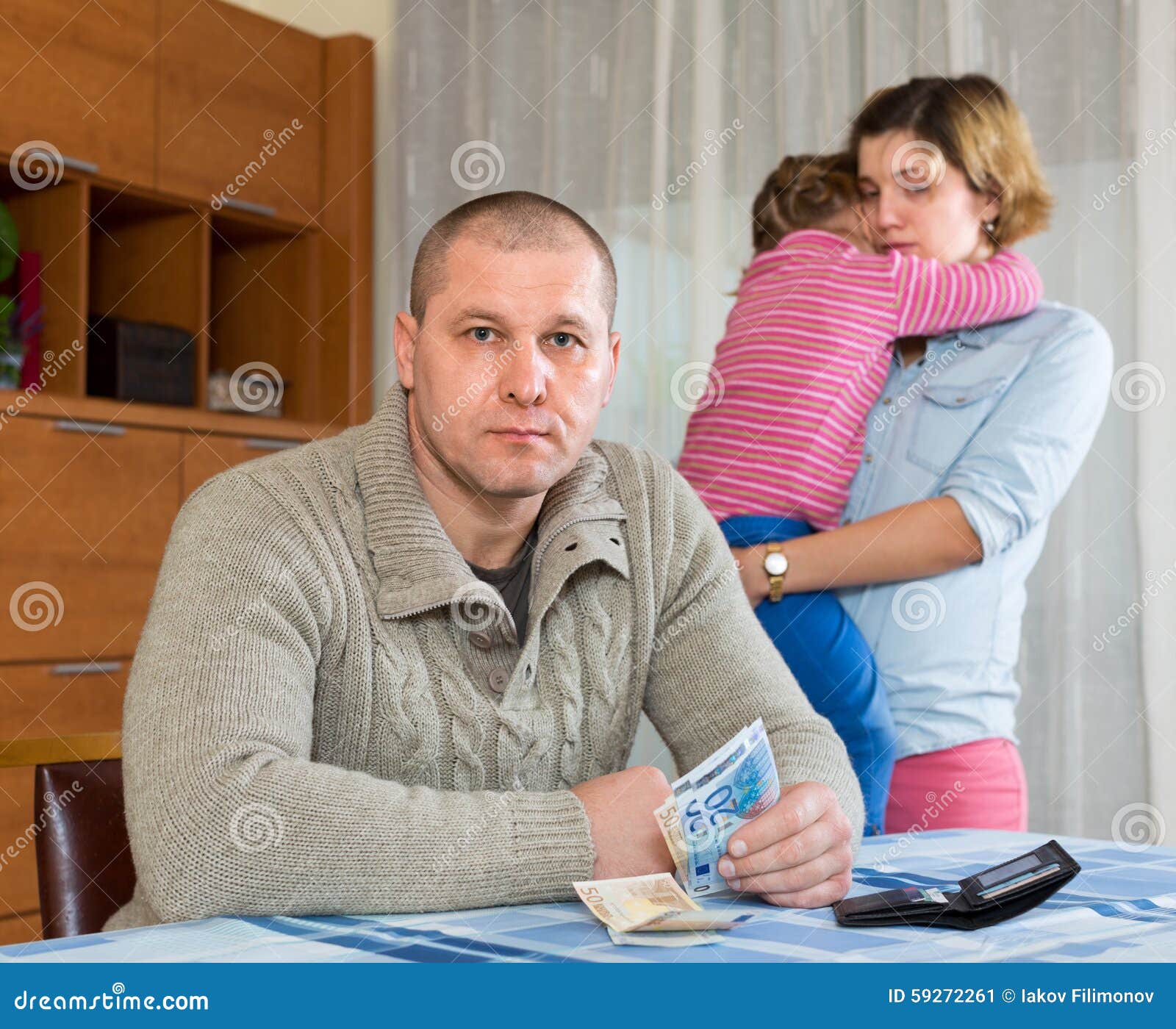 Financial Problems in Family Stock Image Image of displeased