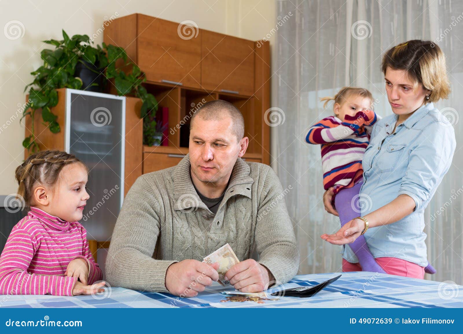 Financial Problems in Family Stock Image Image of fight, depressed