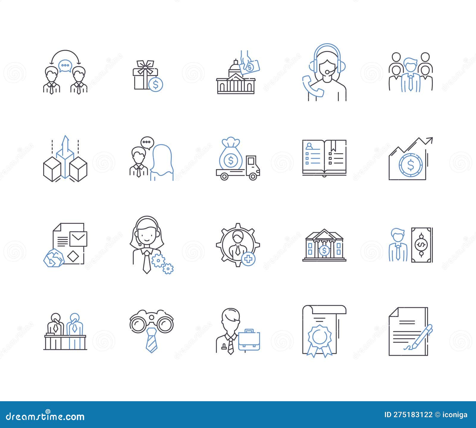 financial reporting and auditing outline icons collection. accounting, auditing, financials, statement, reporting