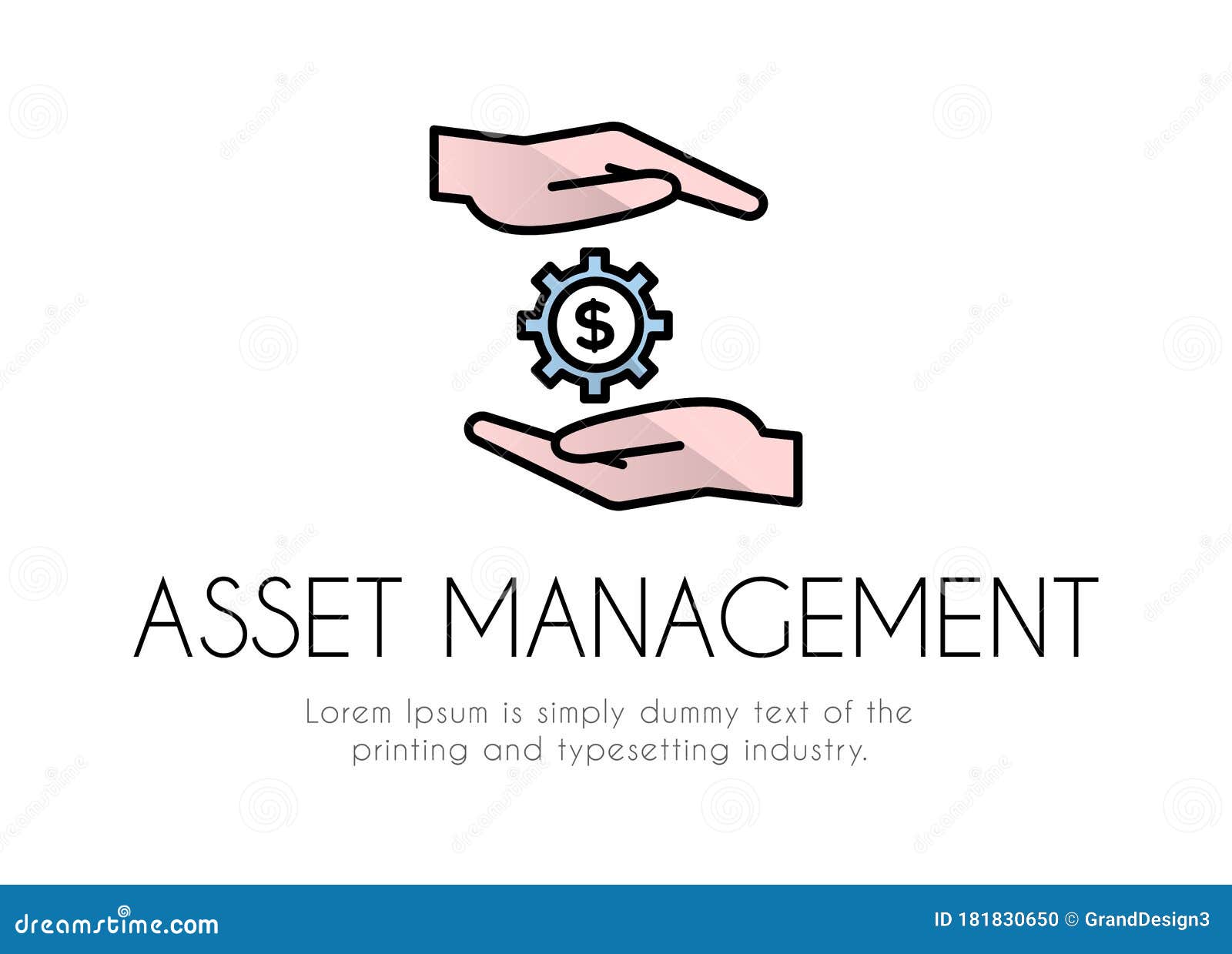 Financial Services Asset Management Logo Stock Vector Illustration Of Icon Cogwheel 181830650 