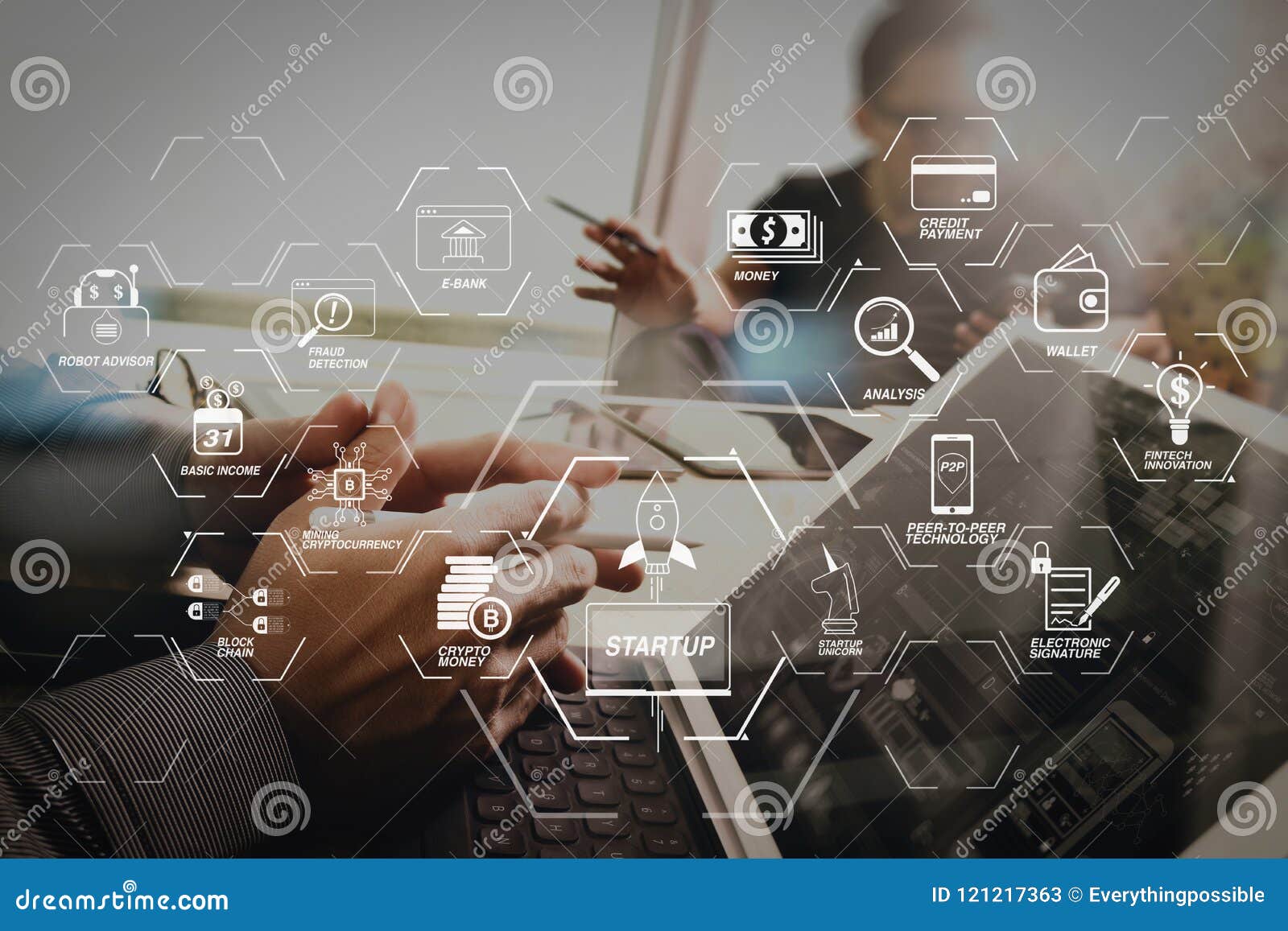 Business Team Meeting Present. Photo Professional Investor Working with New  Start Up Project. Digital Tablet Laptop Computer Stock Image - Image of  financial, card: 121217363