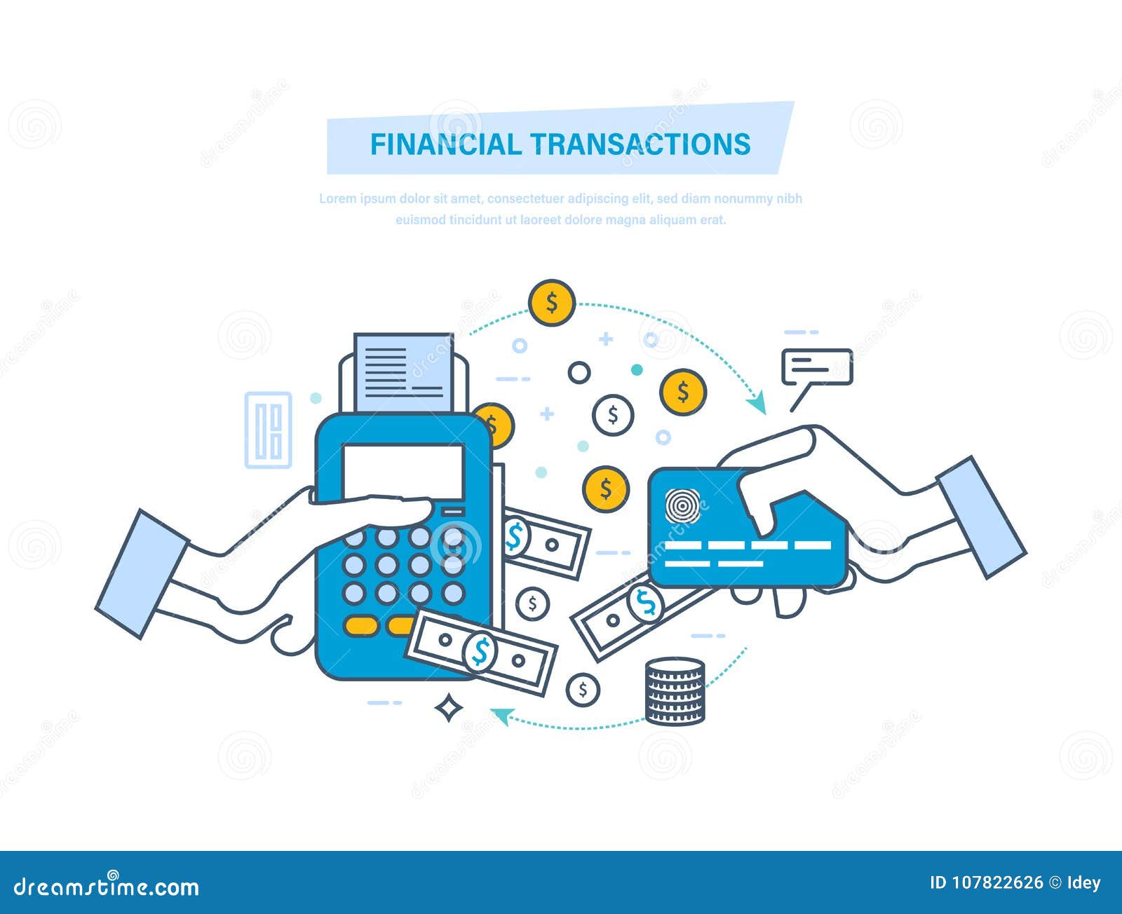 Financial Transactions, Cashless Operation on Payment. Pos Terminal
