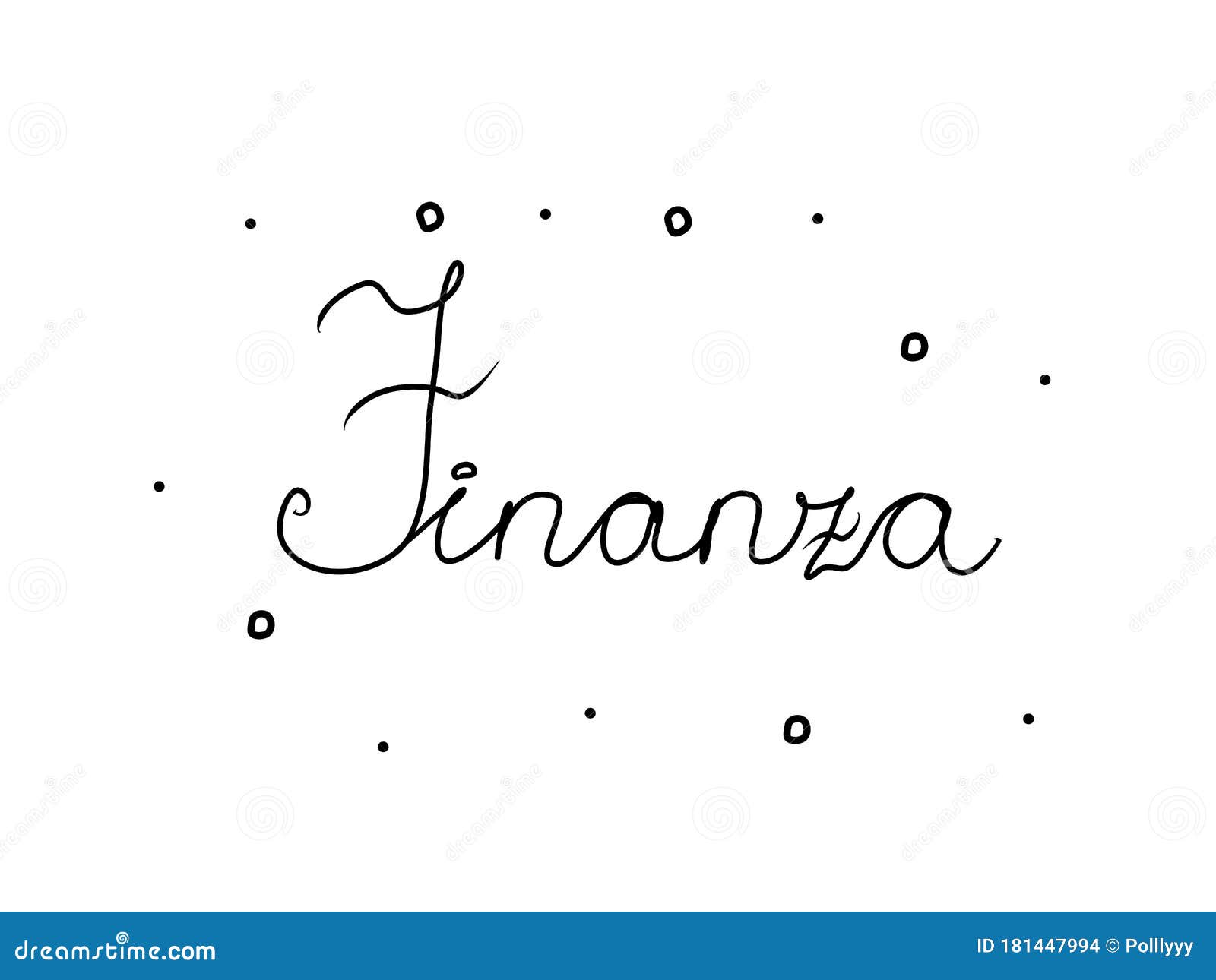 finanza phrase handwritten with a calligraphy brush. finance in italian. modern brush calligraphy.  word black